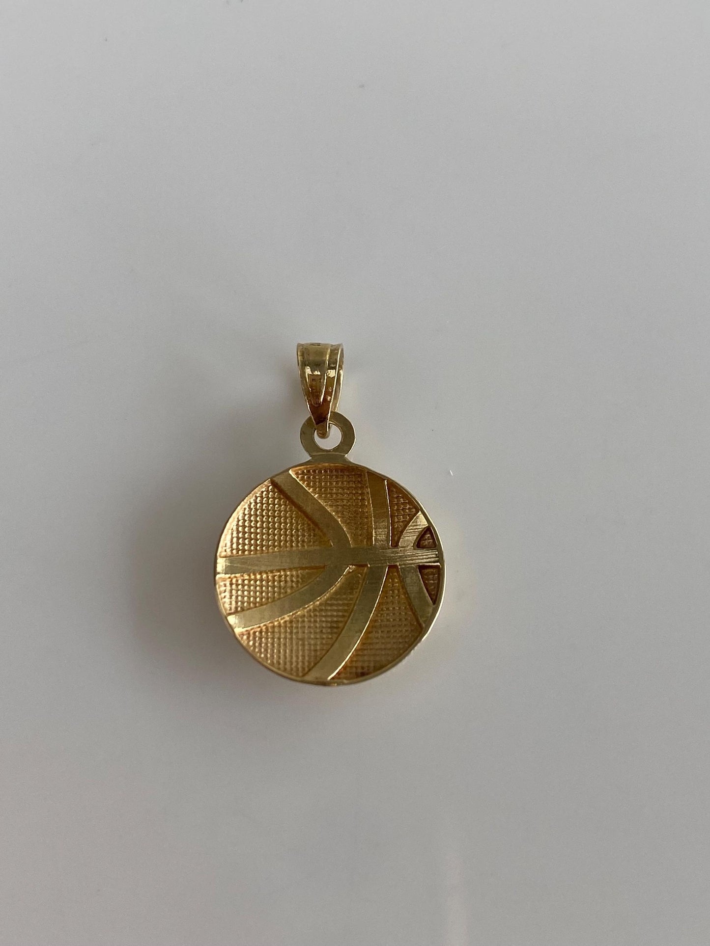 Vintage Solid 10k Yellow Gold Basketball Charm