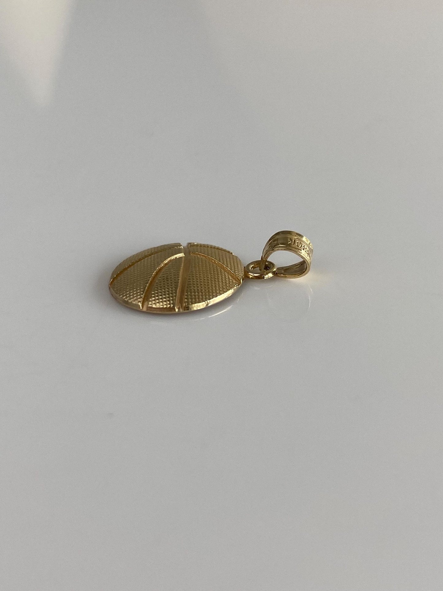 Vintage Solid 10k Yellow Gold Basketball Charm