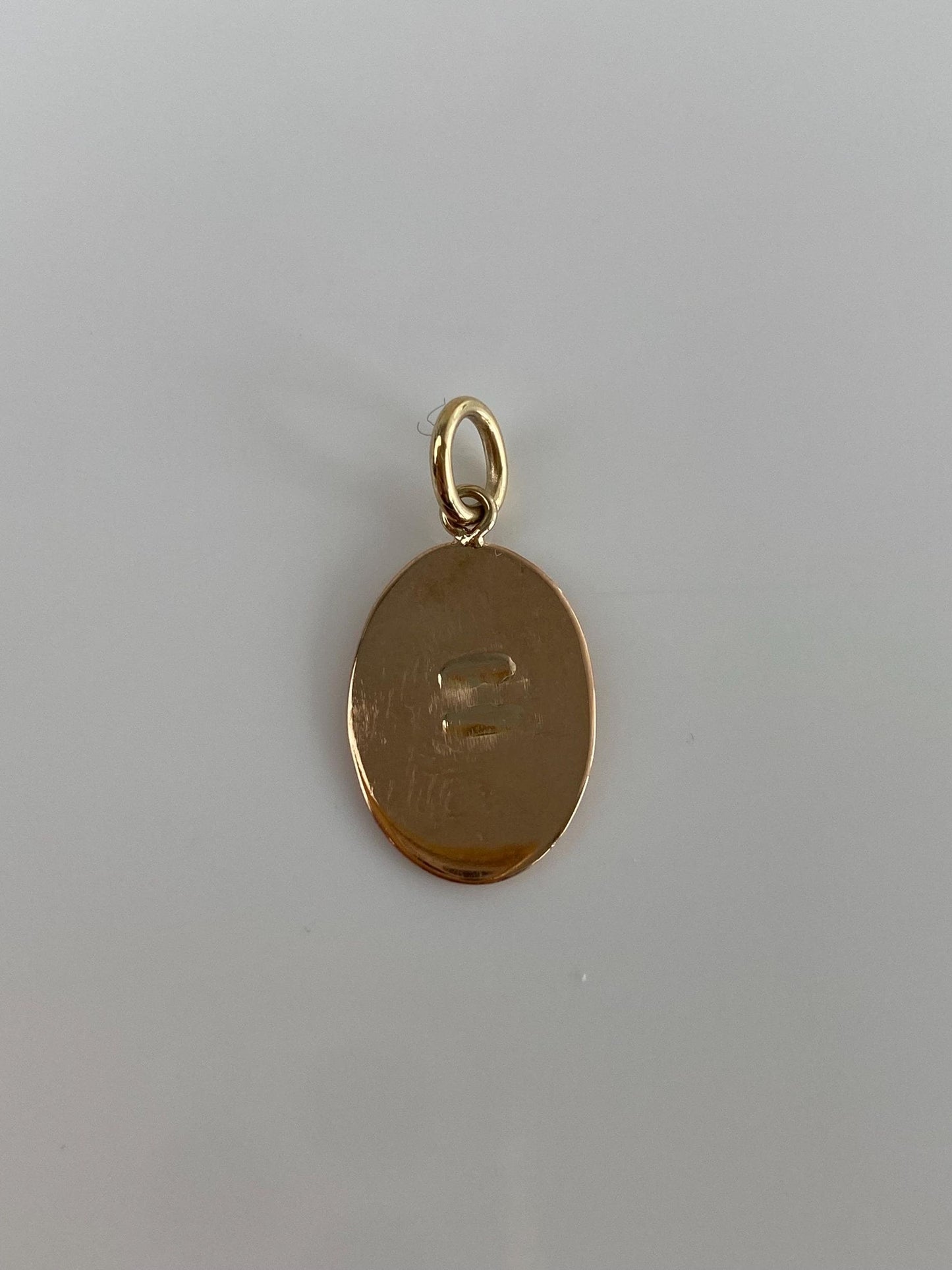 Vintage Solid 10k Yellow Gold Engraved Cufflink Conversion Charm