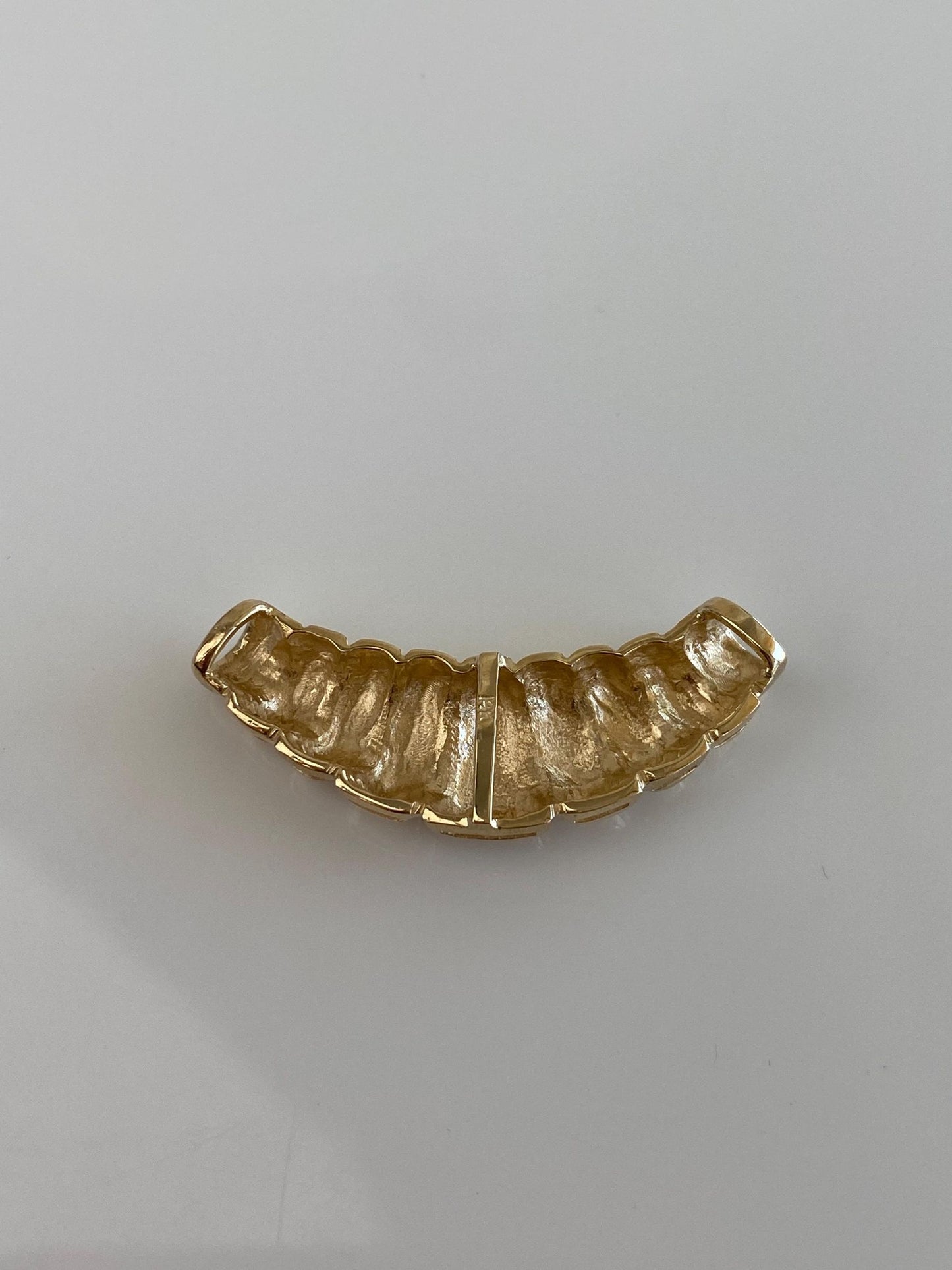 Vintage Solid 14k Yellow Gold Fluted Slide Charm