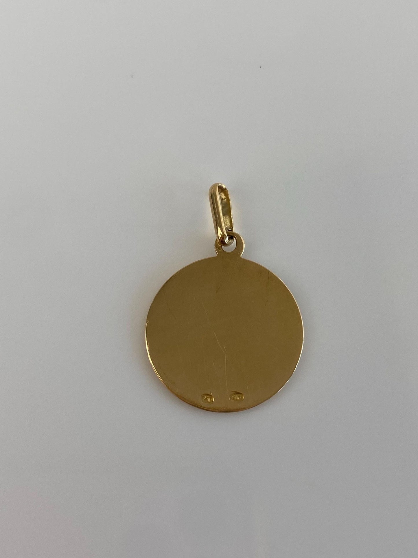 Vintage Solid 18k Yellow Gold Saint Joseph Religious Charm