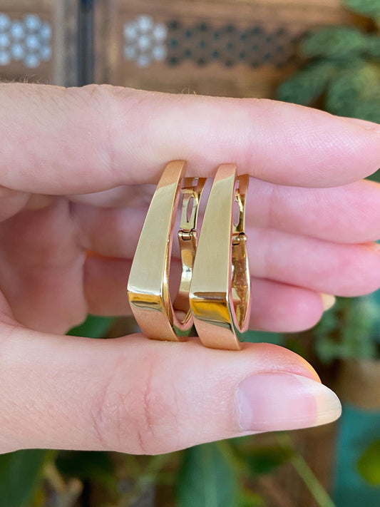 Vintage 14k Yellow Gold Drop Earrings