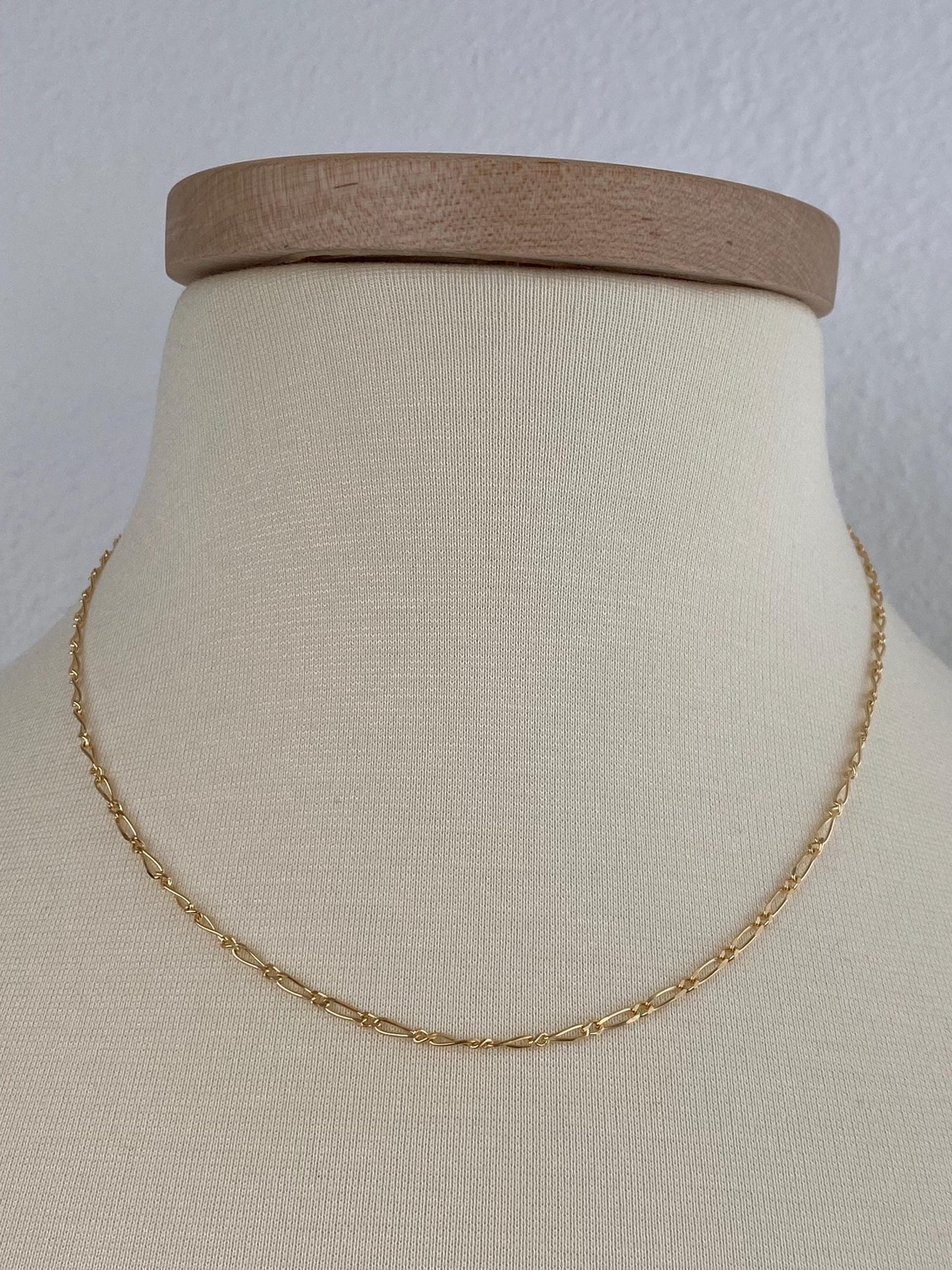 Vintage Solid 18k Yellow Gold Fancy Chain Necklace - 17.75 inches