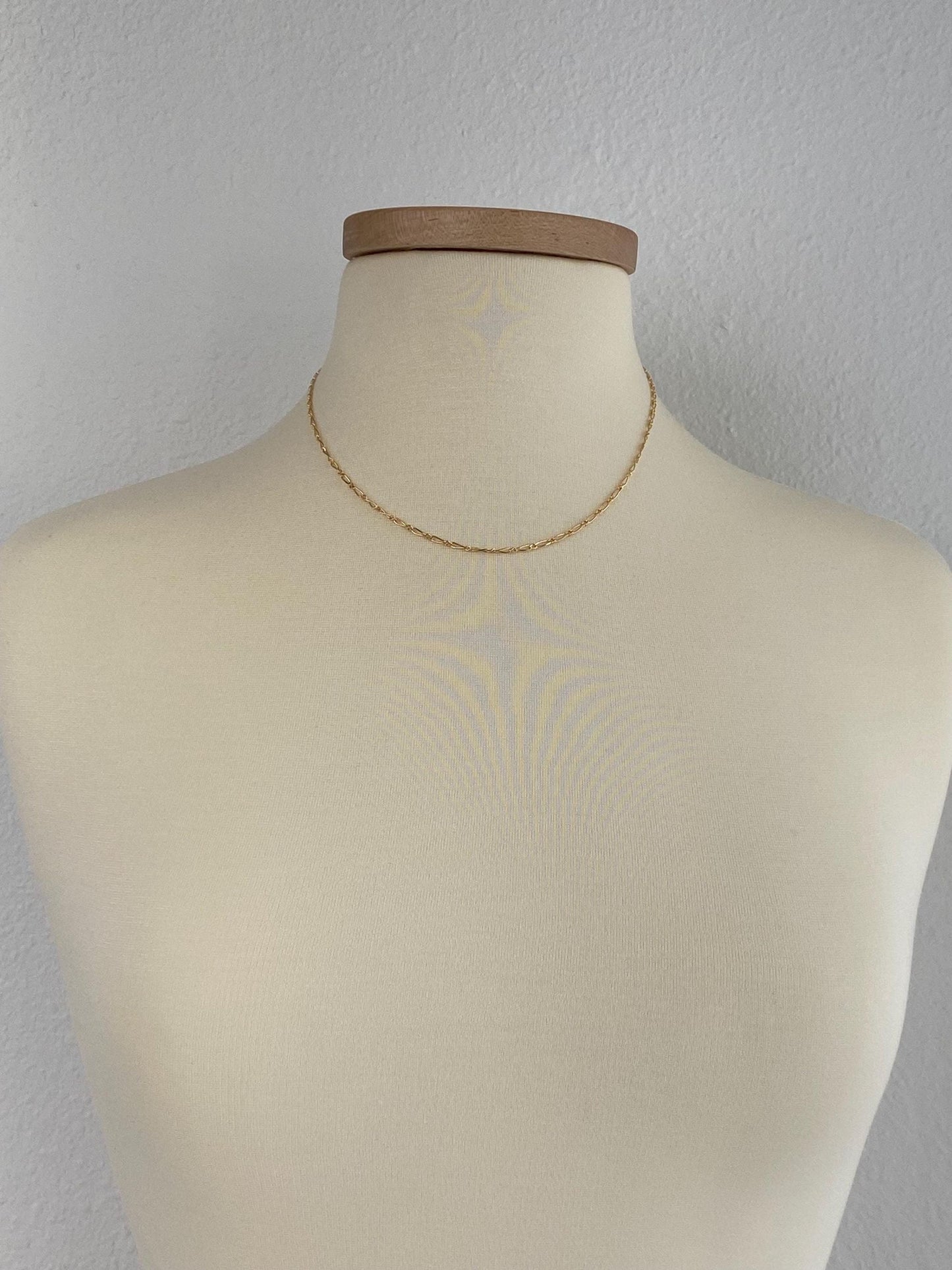 Vintage Solid 18k Yellow Gold Fancy Chain Necklace - 17.75 inches