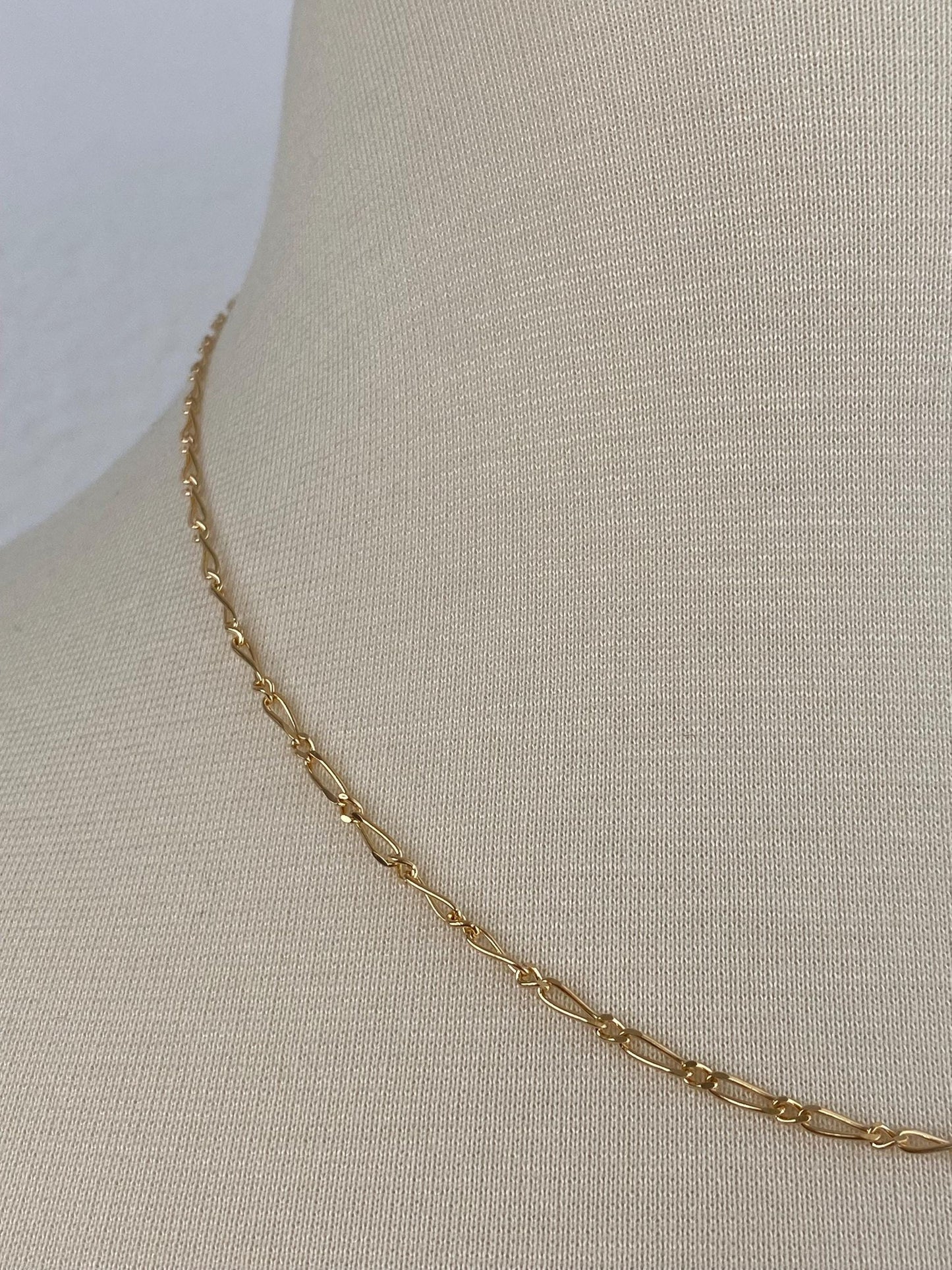 Vintage Solid 18k Yellow Gold Fancy Chain Necklace - 17.75 inches