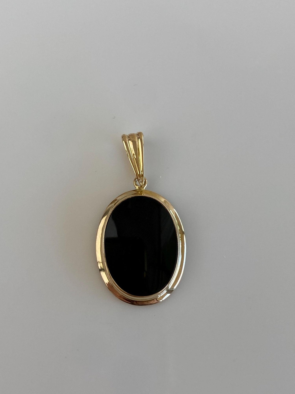 Solid 10k Yellow Gold Black Onyx Charm
