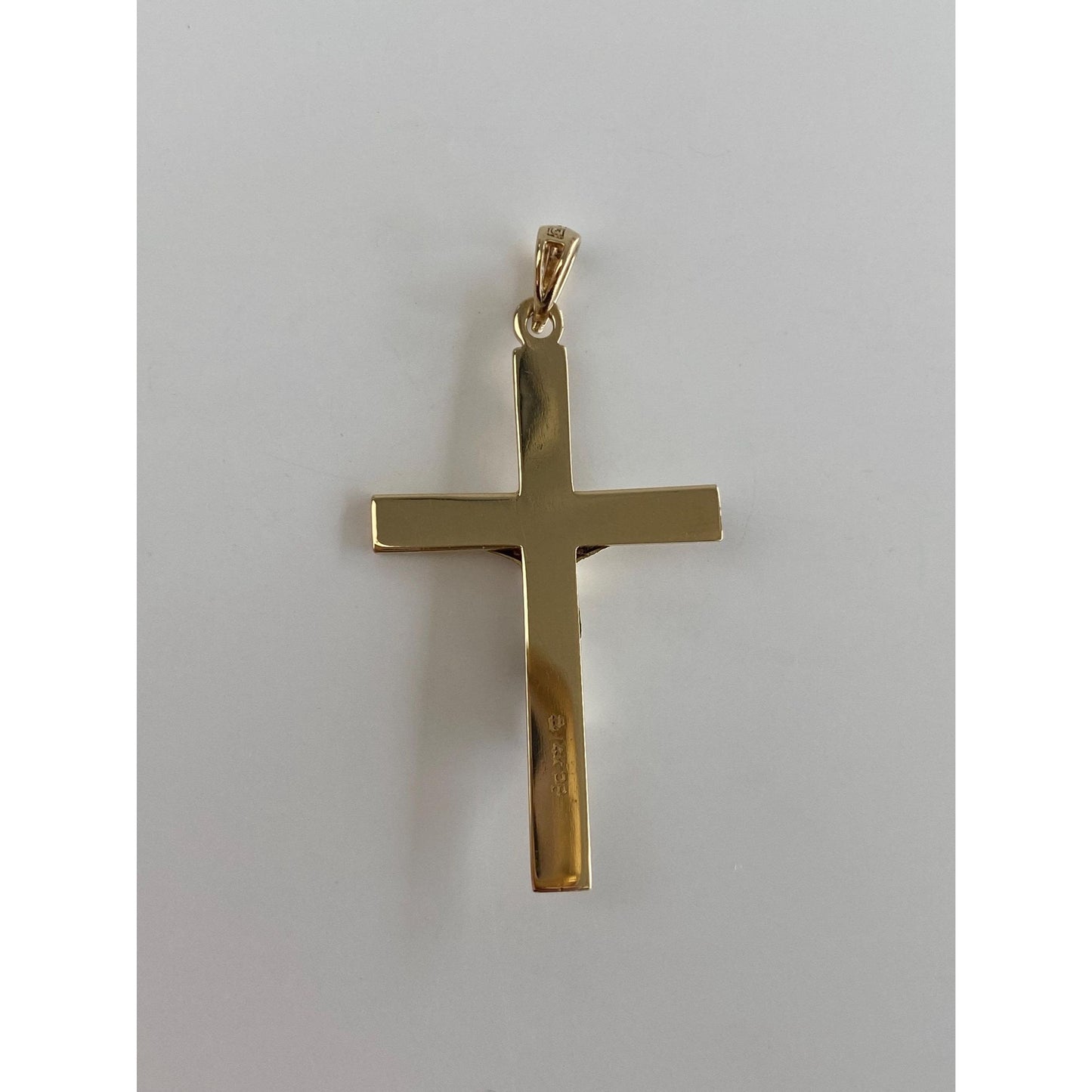 Vintage 14k White & Yellow Gold Crucifix Cross Charm