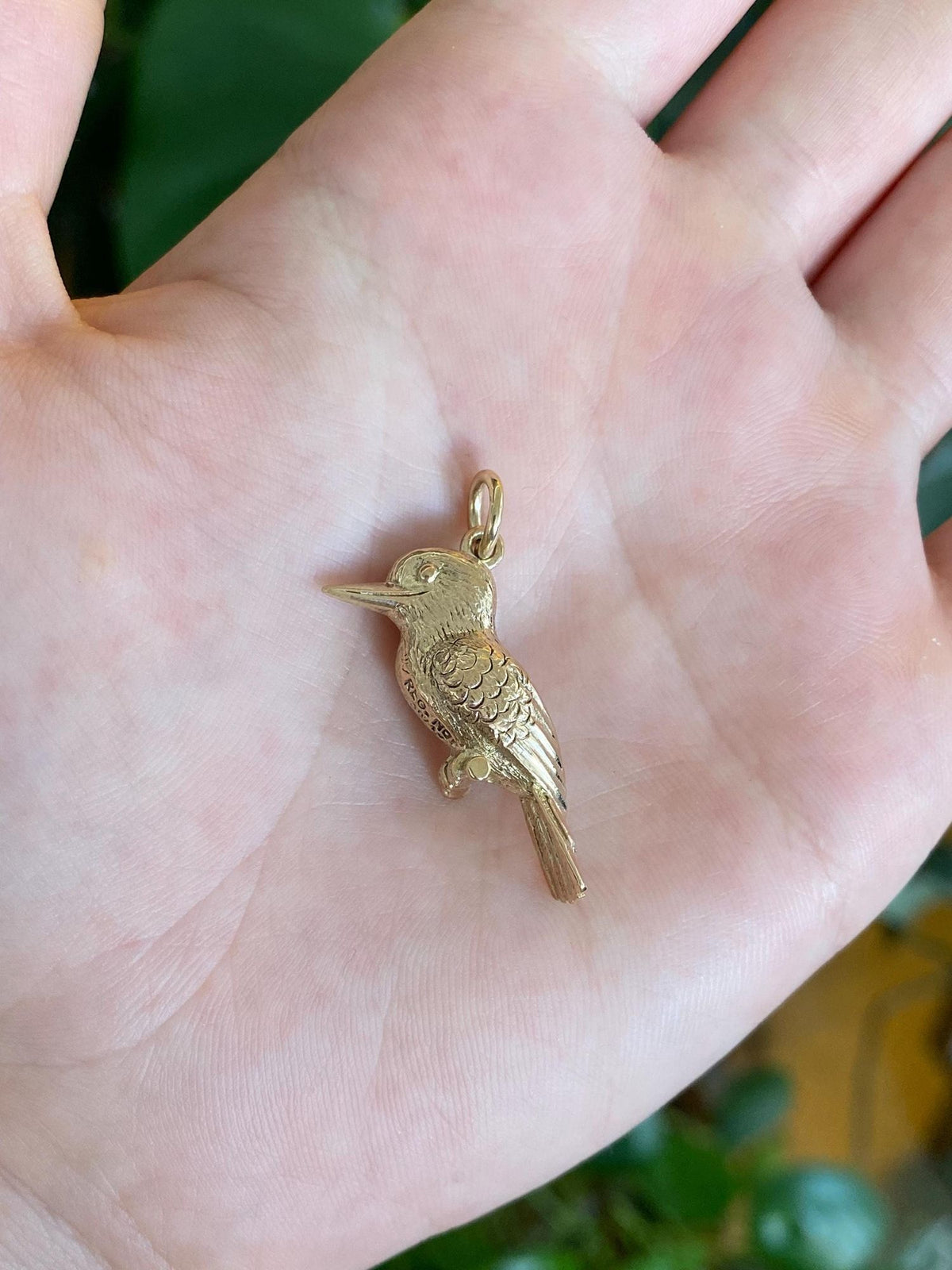 Vintage Solid 10k Yellow Gold Bird Charm