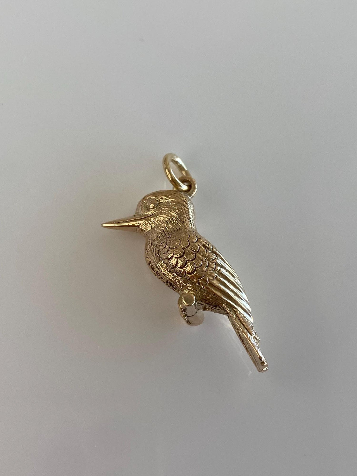 Vintage Solid 10k Yellow Gold Bird Charm