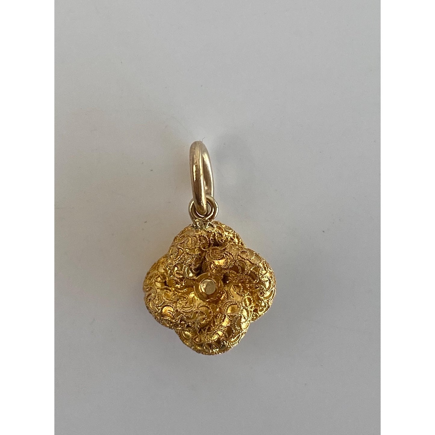 Vintage 14k Yellow Gold Diamond Knot Stick Pin Conversion Charm