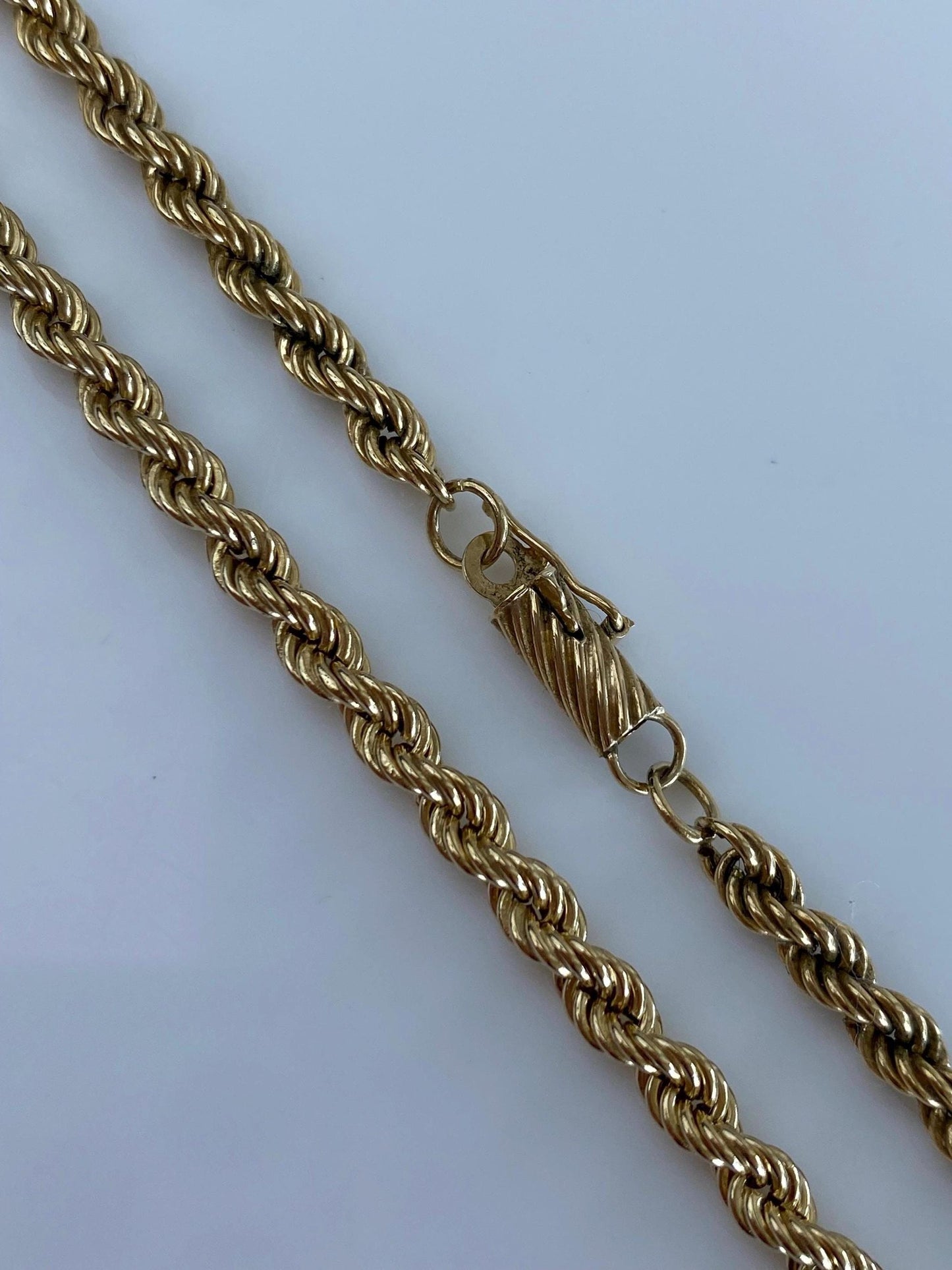 Vintage 14k Yellow Gold Rope Chain Necklace - 20 inches