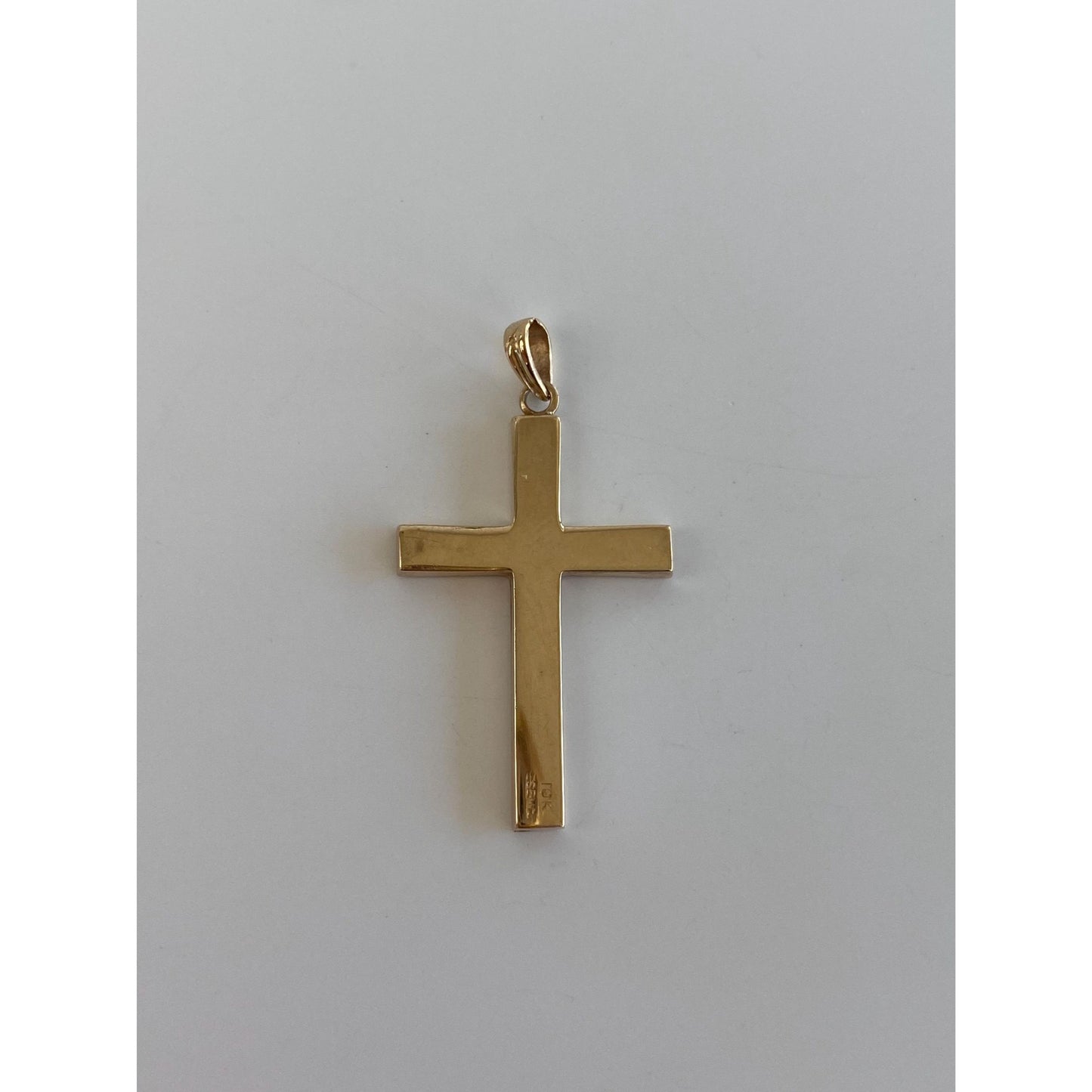 Vintage 10k Yellow Gold Engraved Scrollwork Cross Charm