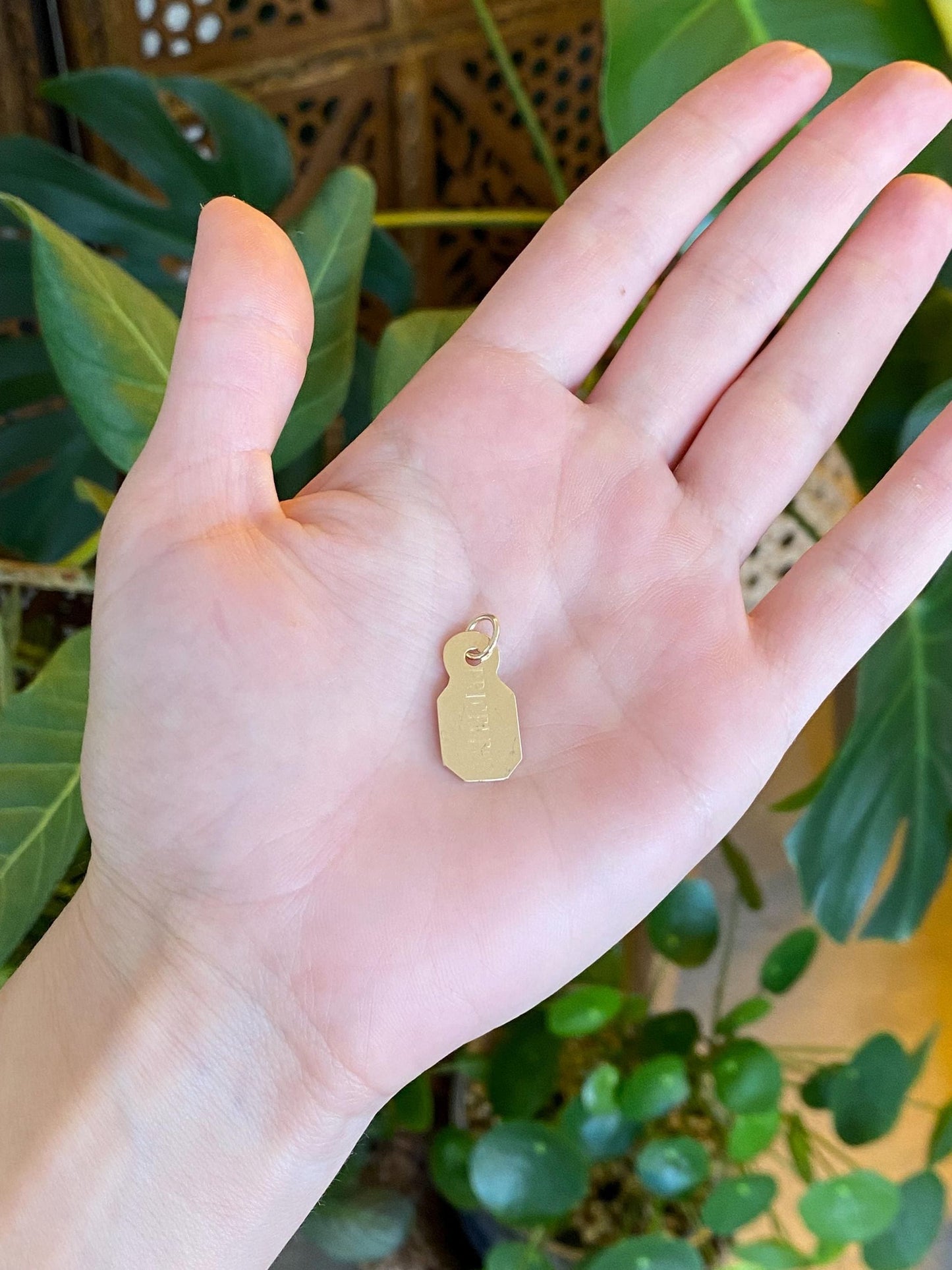 Vintage Solid 14k Yellow Gold 'Priceless' Tag Charm