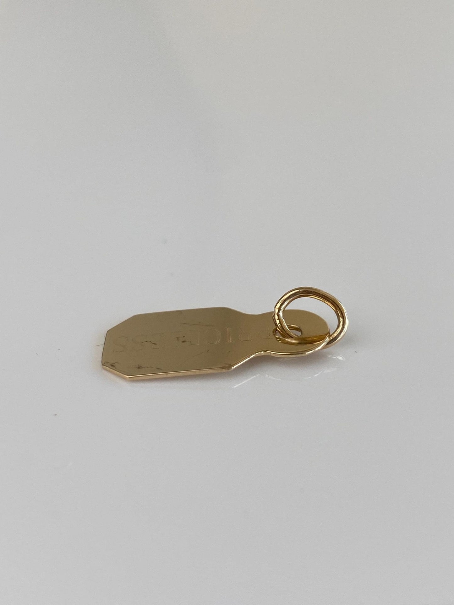 Vintage Solid 14k Yellow Gold 'Priceless' Tag Charm