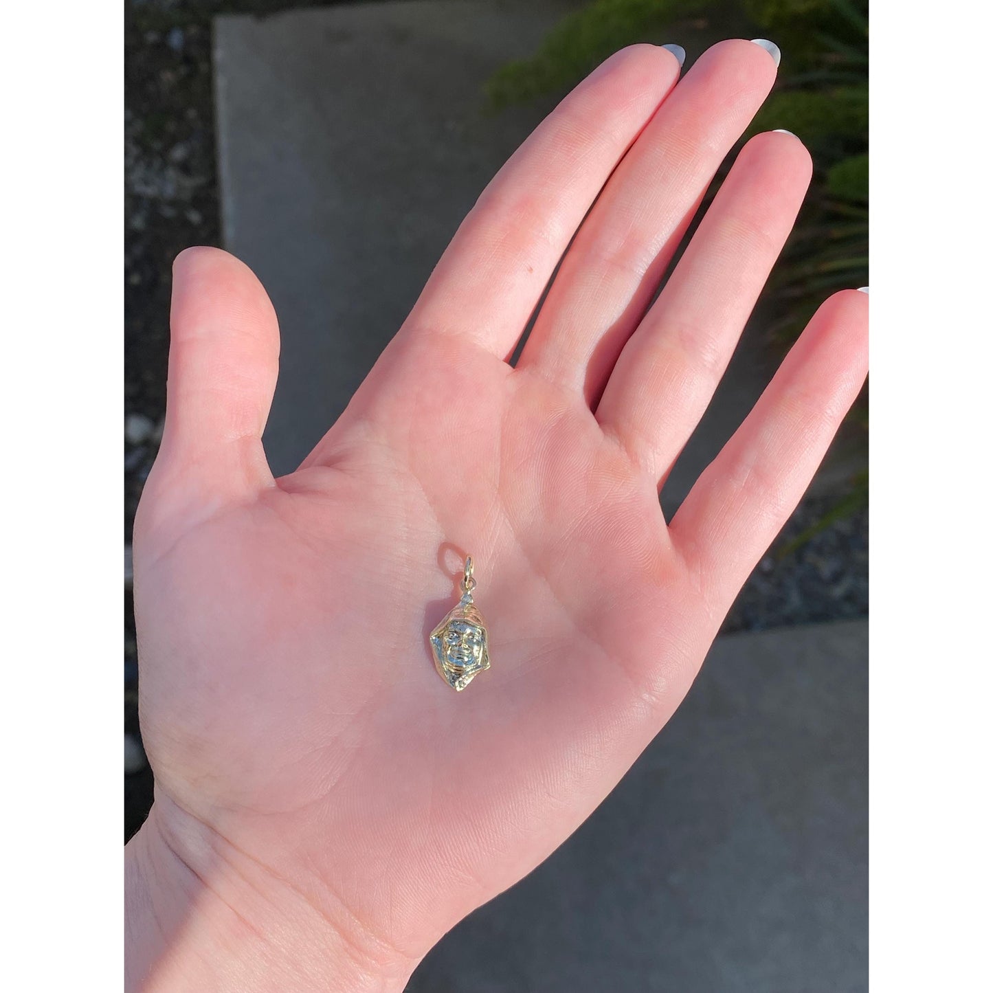 Solid 14k Yellow Gold Hooded Man Charm