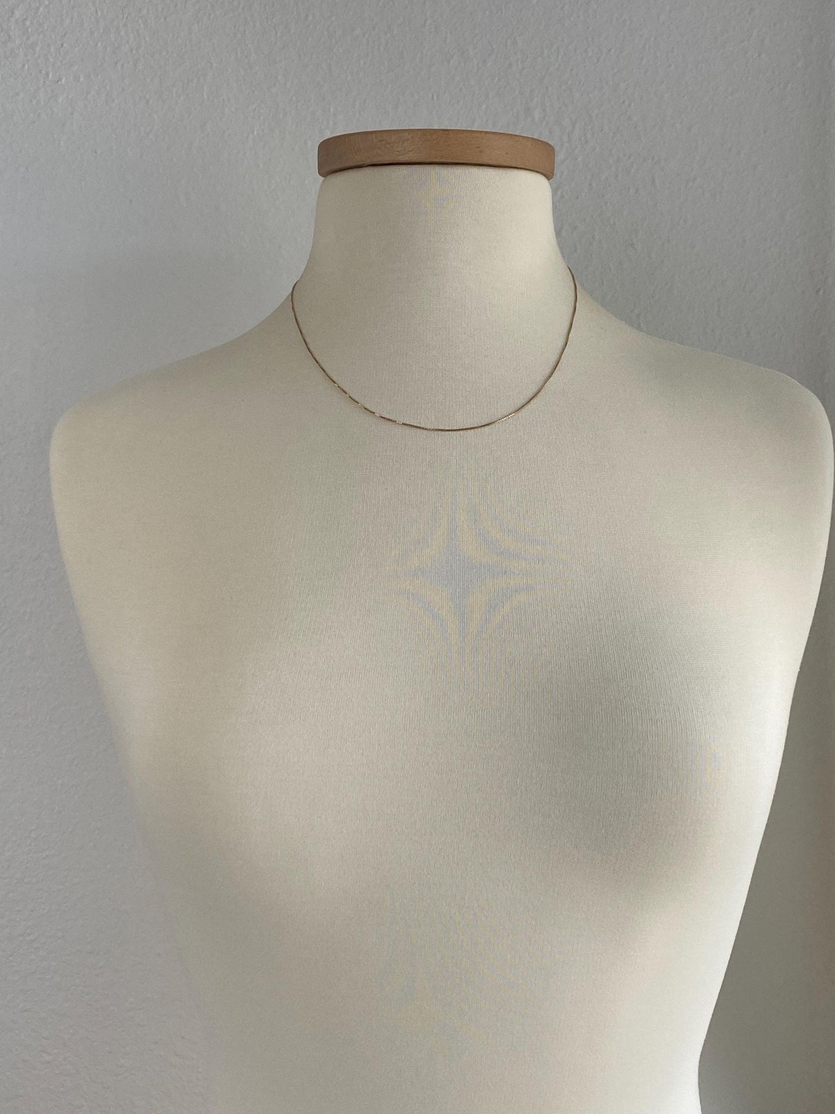 Vintage Solid 14k Yellow Gold Box Chain Necklace - 18.75 inches