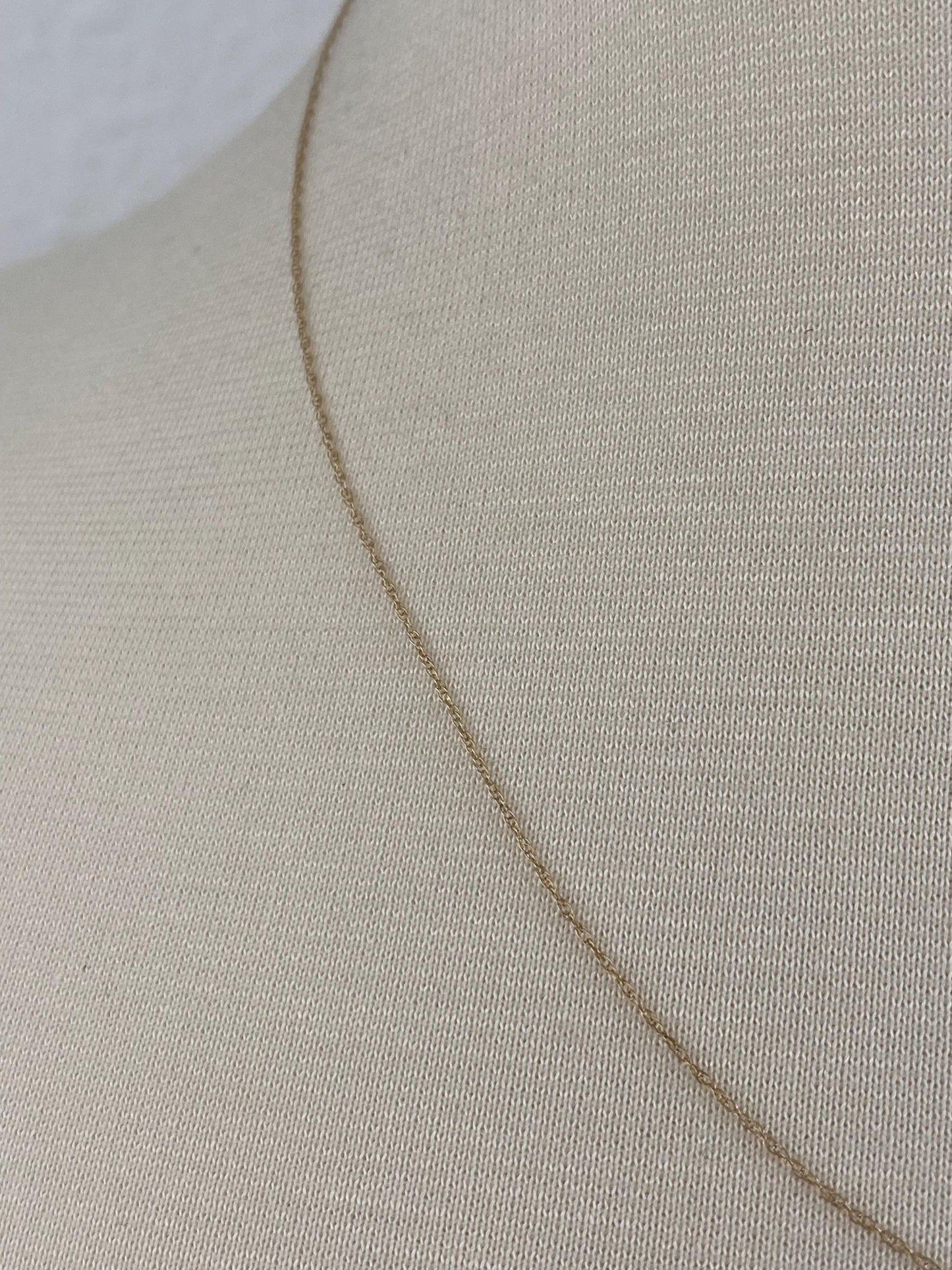 Vintage Solid 10k Yellow Gold Dainty Chain Necklace - 18.75 inches
