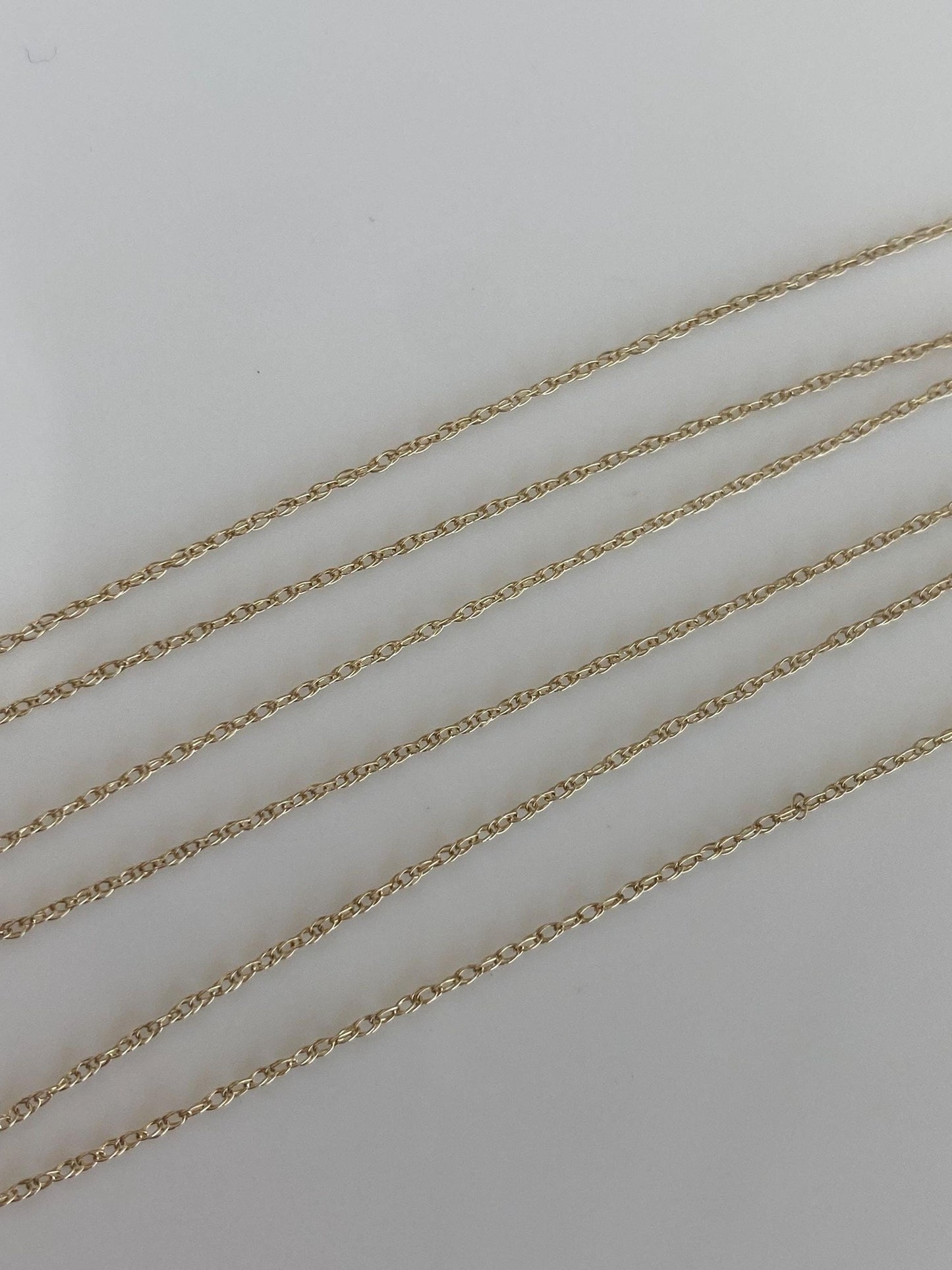 Vintage Solid 10k Yellow Gold Dainty Chain Necklace - 18.75 inches
