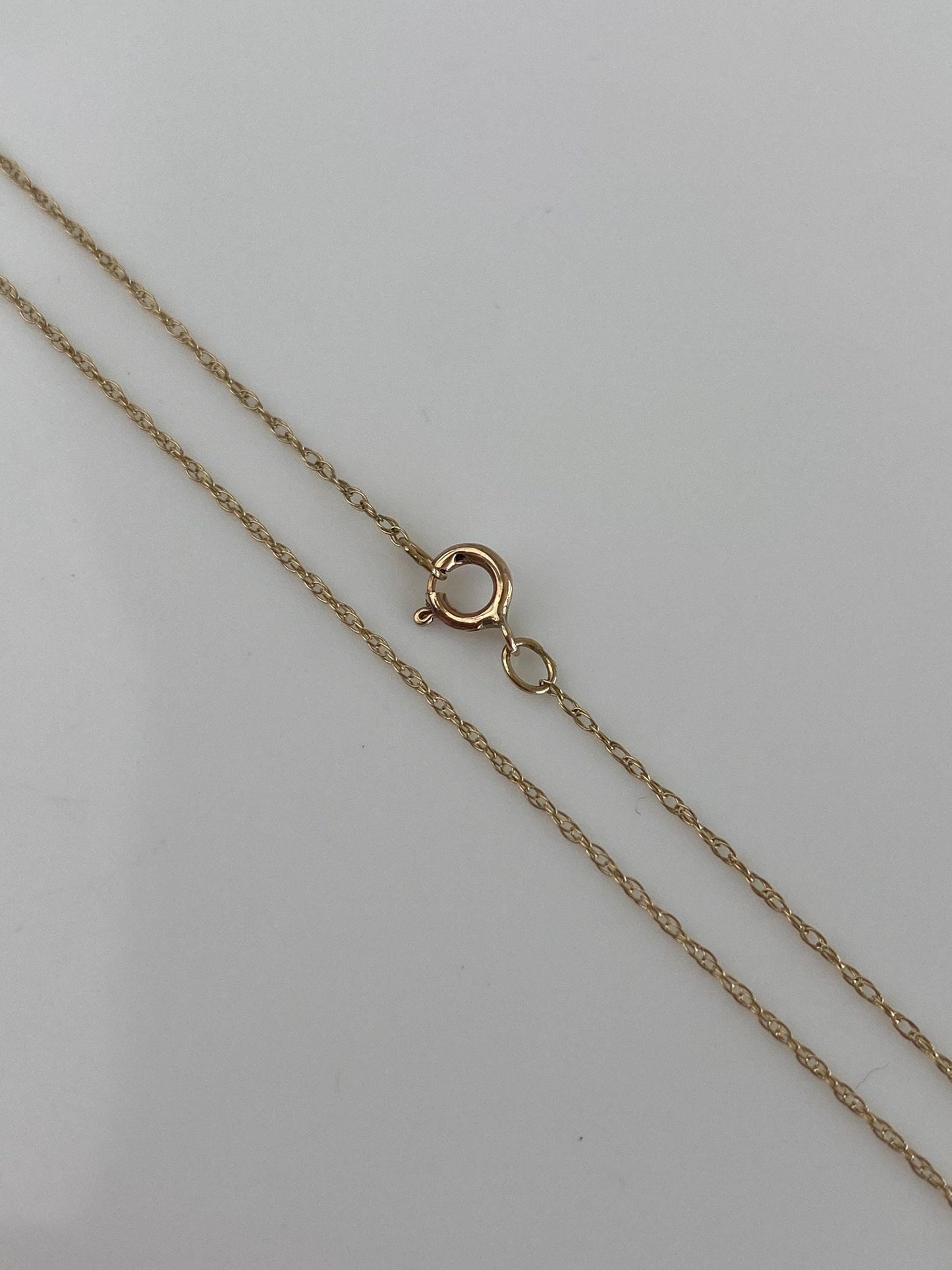 Vintage Solid 10k Yellow Gold Dainty Chain Necklace - 18.75 inches
