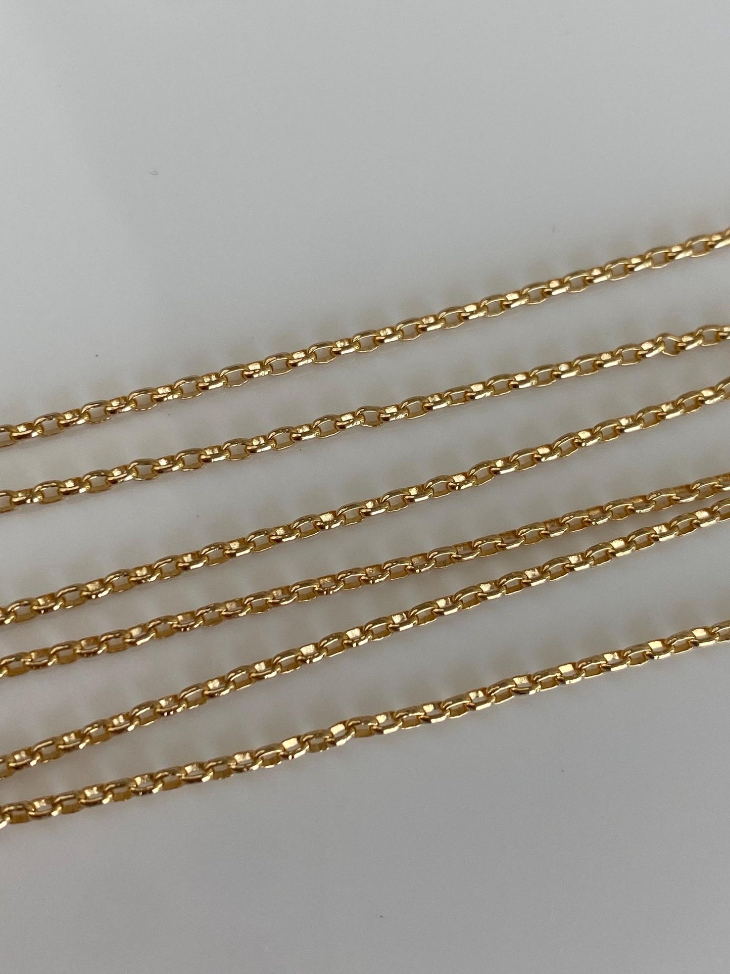 Vintage Solid 9k Yellow Gold Rounded Chain Necklace - 19.75 inches