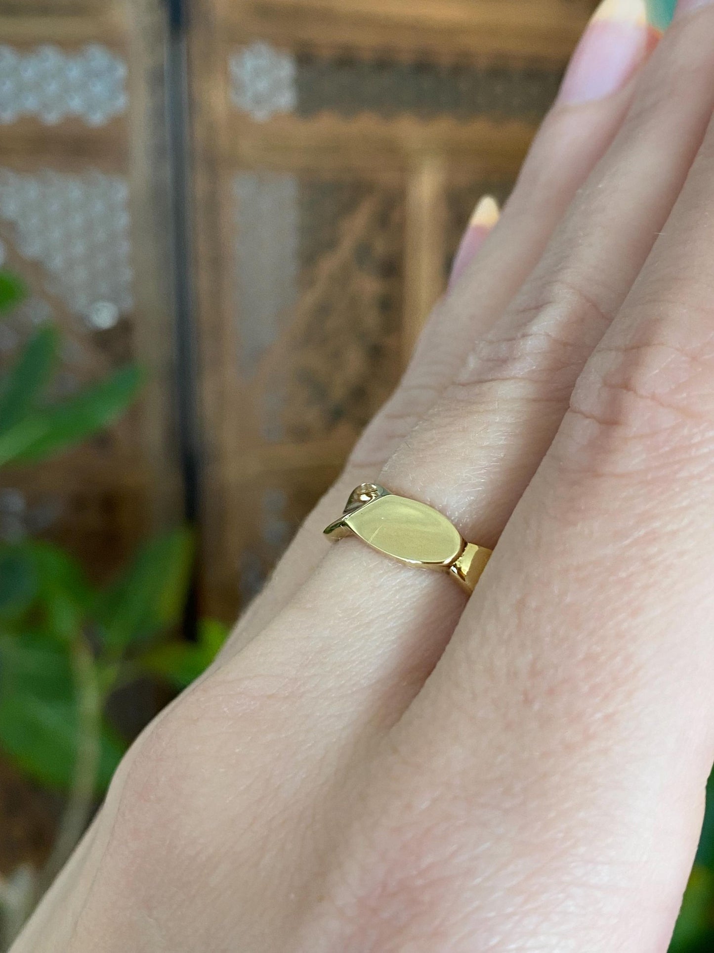 Vintage Solid 18k Yellow Gold Ring Band - Size 6