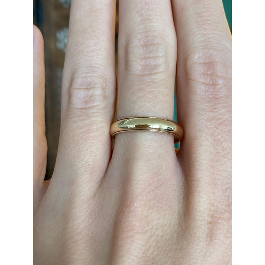 Vintage Solid 14k Yellow Gold Miligrain Ring Band - Size 8.5