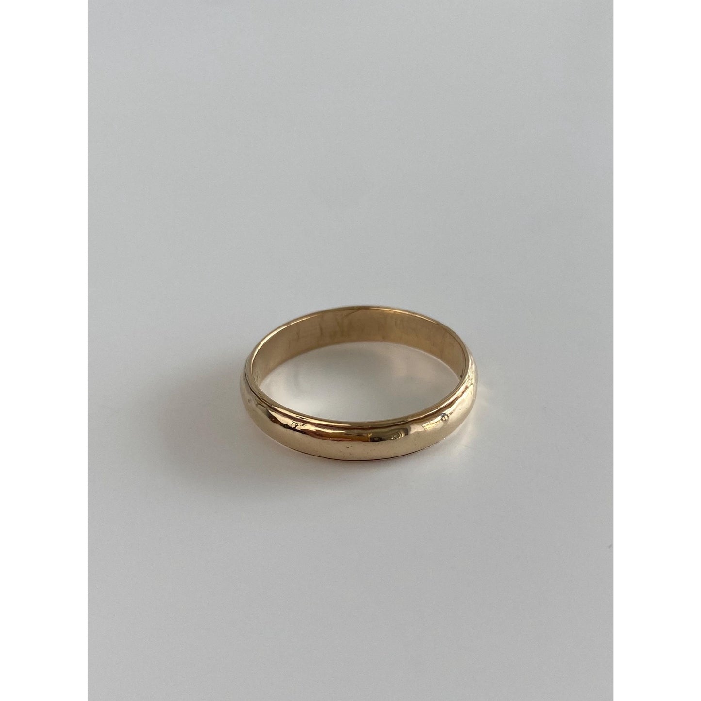 Vintage Solid 14k Yellow Gold Miligrain Ring Band - Size 8.5