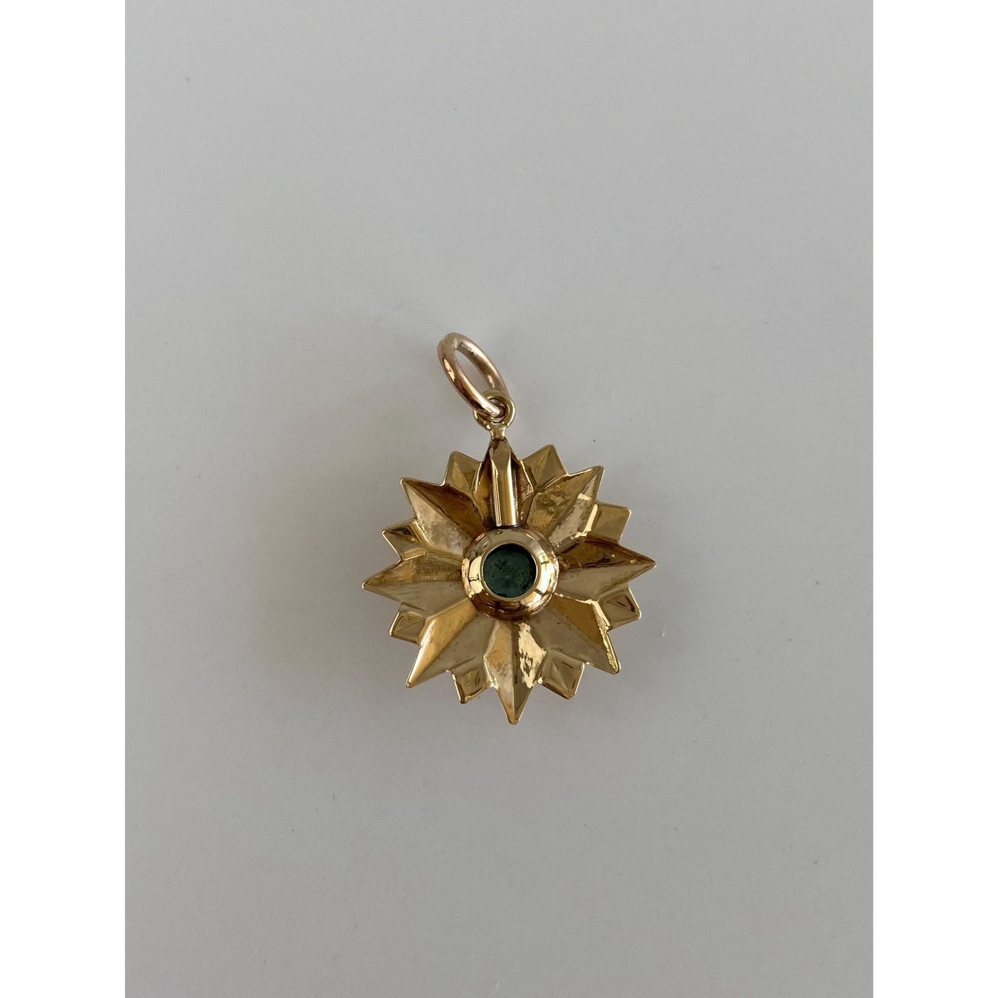 Vintage Solid 14k Yellow Gold Topaz Star Charm