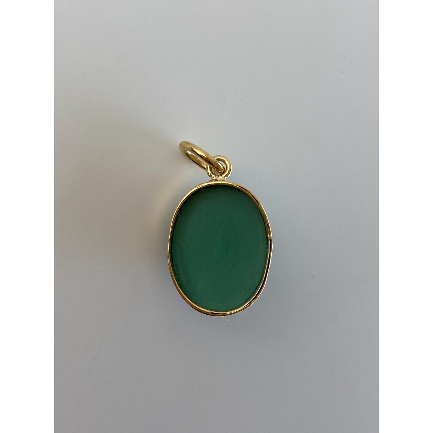 Vintage Solid 14k Yellow Gold Turquoise Stone Charm