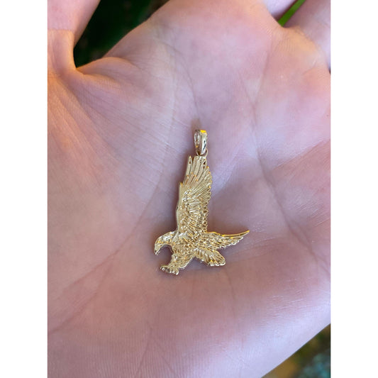 Vintage Solid 14k Yellow Gold Eagle Charm