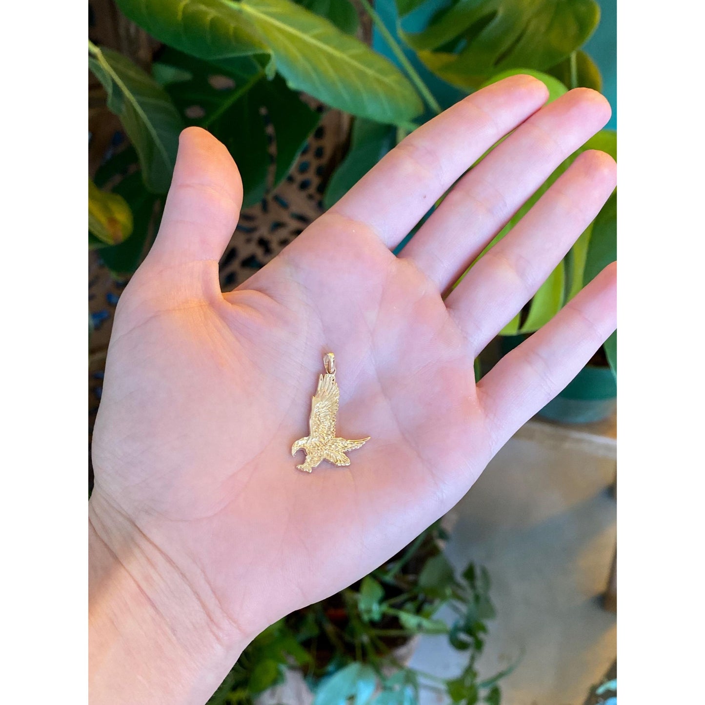 Vintage Solid 14k Yellow Gold Eagle Charm