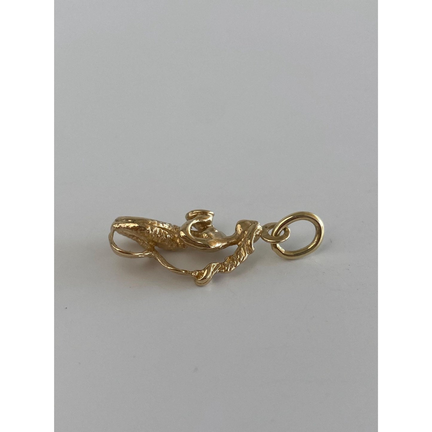 Vintage Solid 14k Yellow Gold Mermaid Lady Charm
