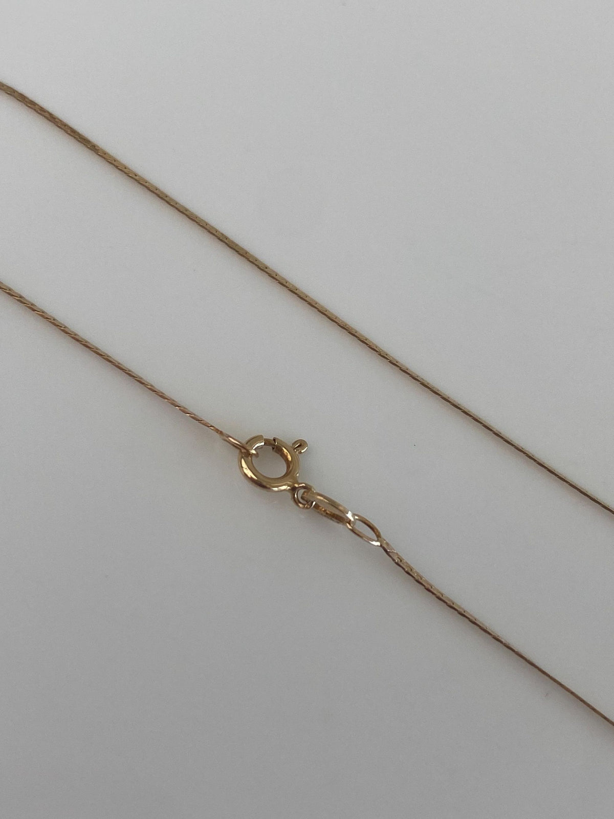 Vintage Solid 14k Yellow Gold Slim Flat Chain Bracelet - 7 inches