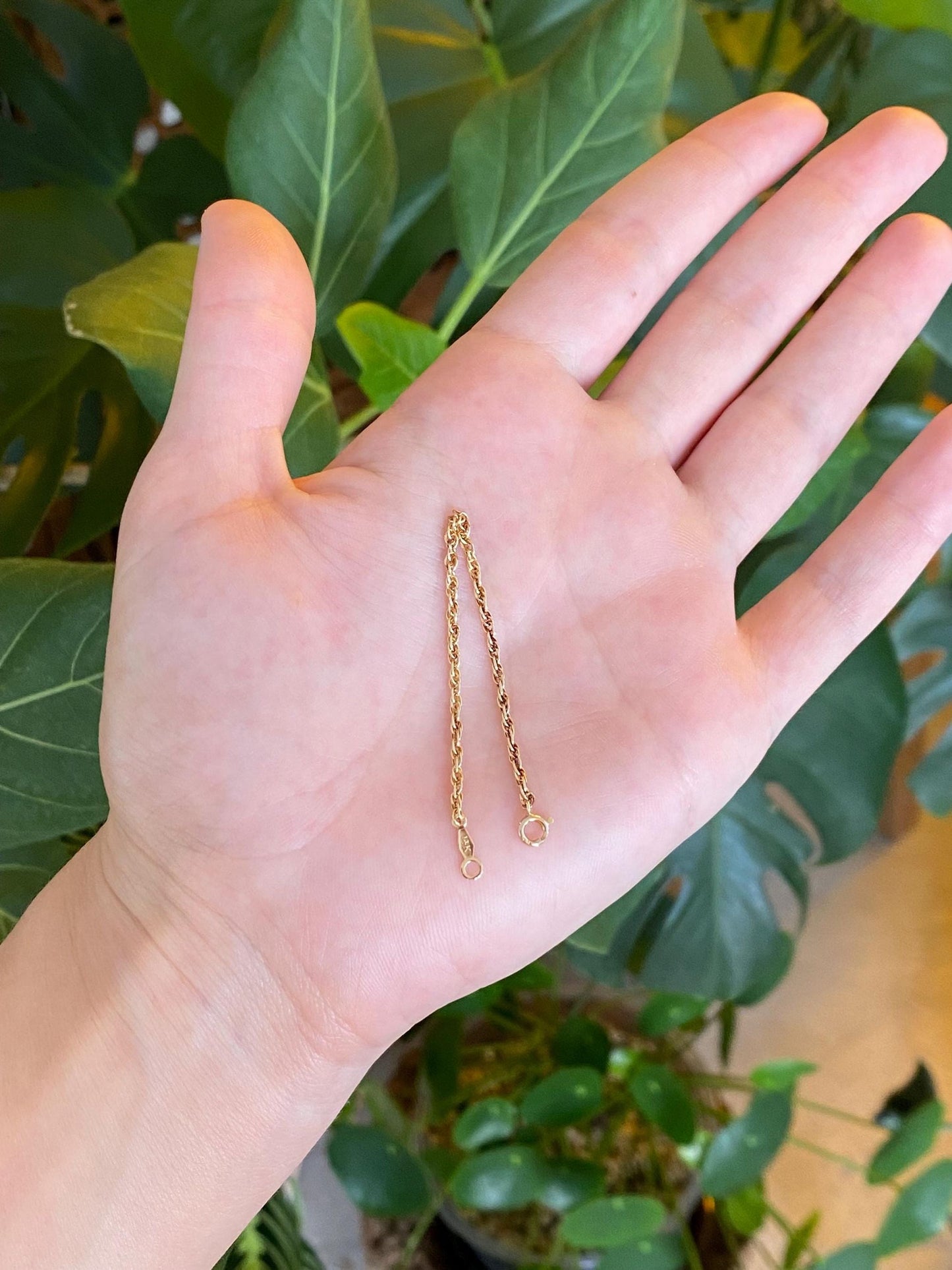 Vintage Solid 14k Yellow Gold Chain Extender - 4.25 inches