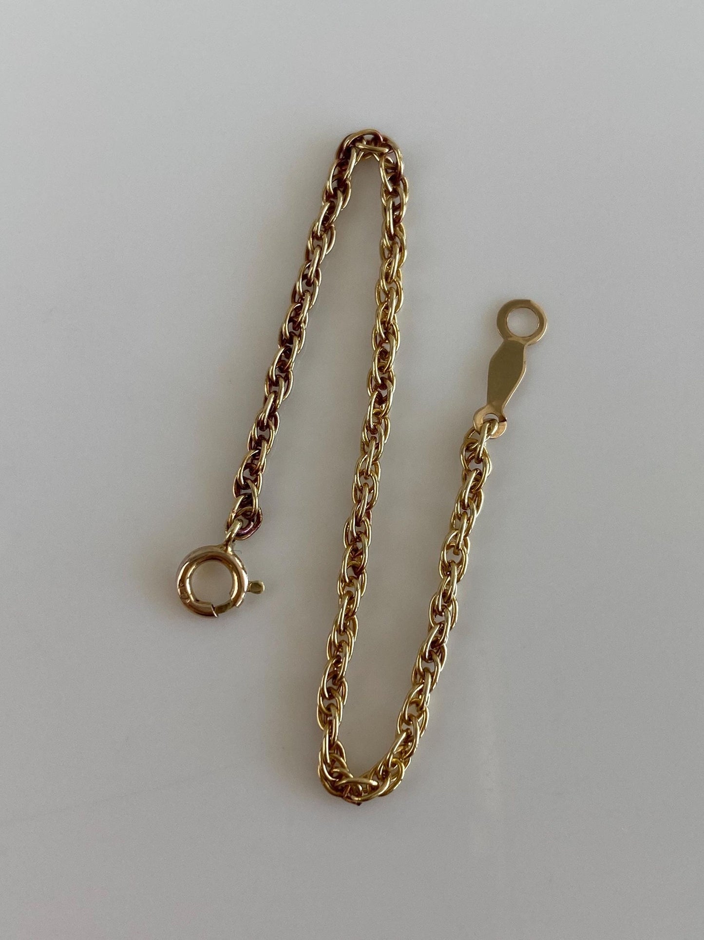Vintage Solid 14k Yellow Gold Chain Extender - 4.25 inches