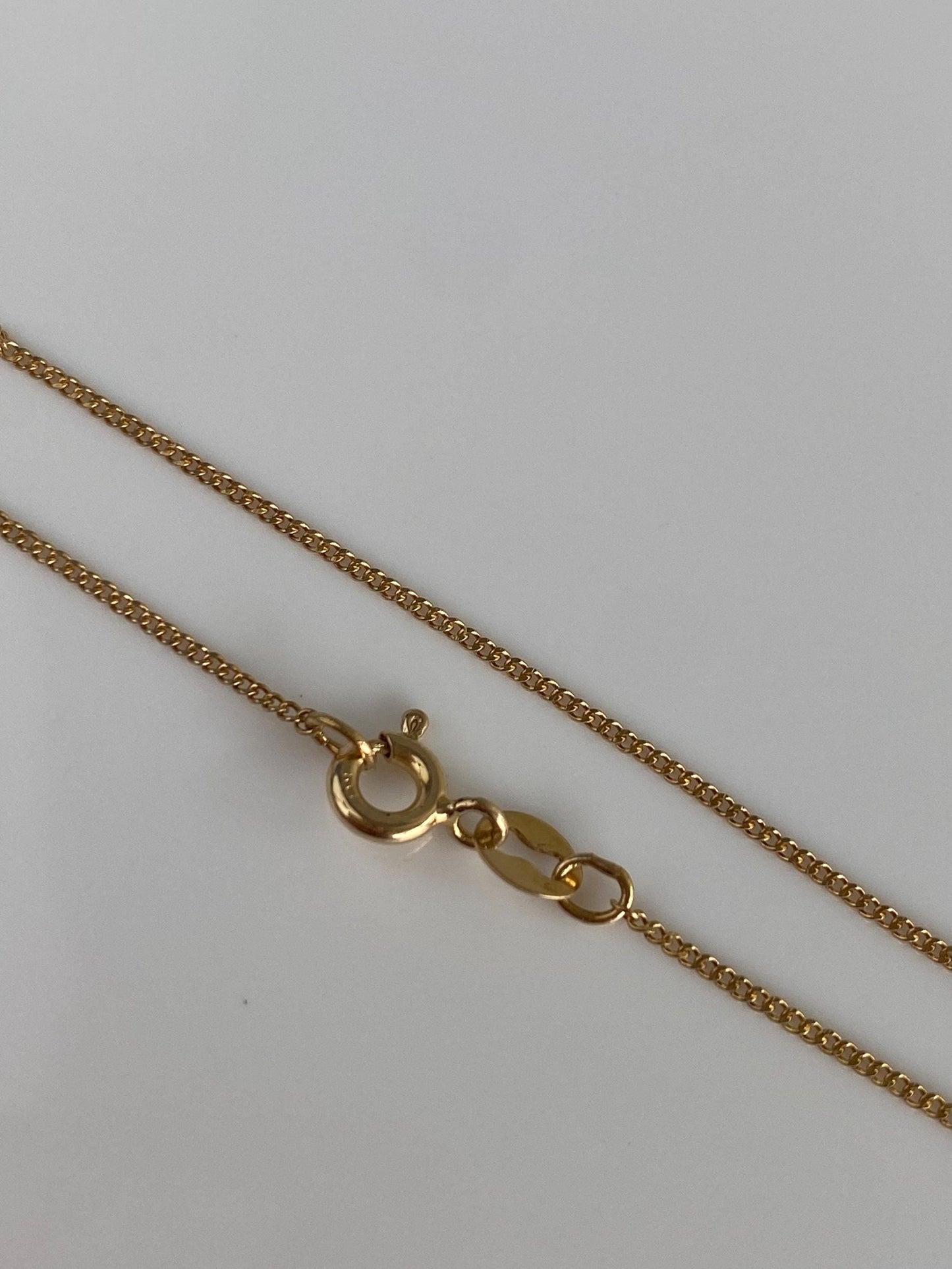 Vintage Solid 14k Yellow Gold Tight Curb Chain Bracelet - 7 inches