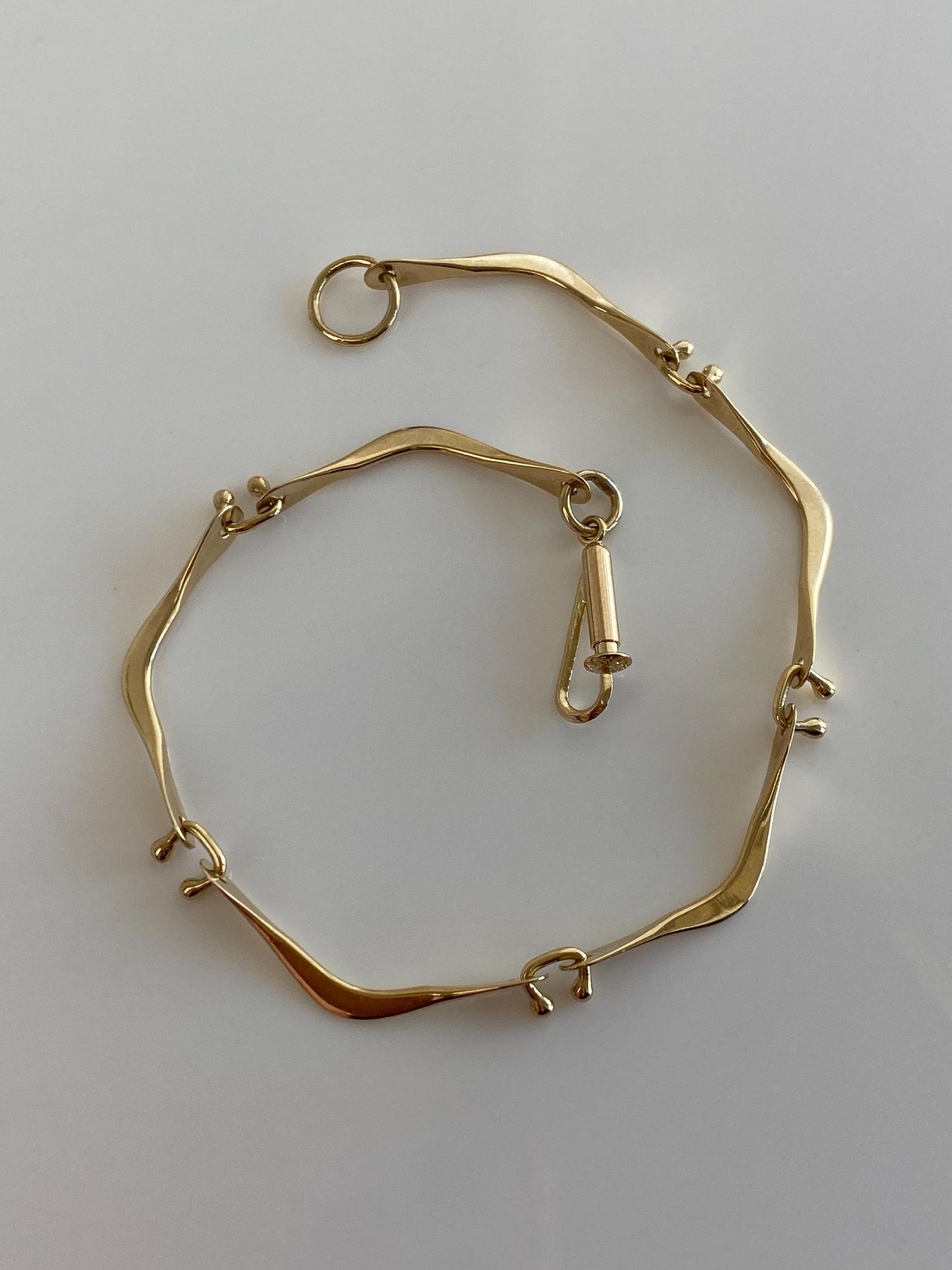 Vintage Solid 14k Yellow Gold Link Bracelet - 7 inches