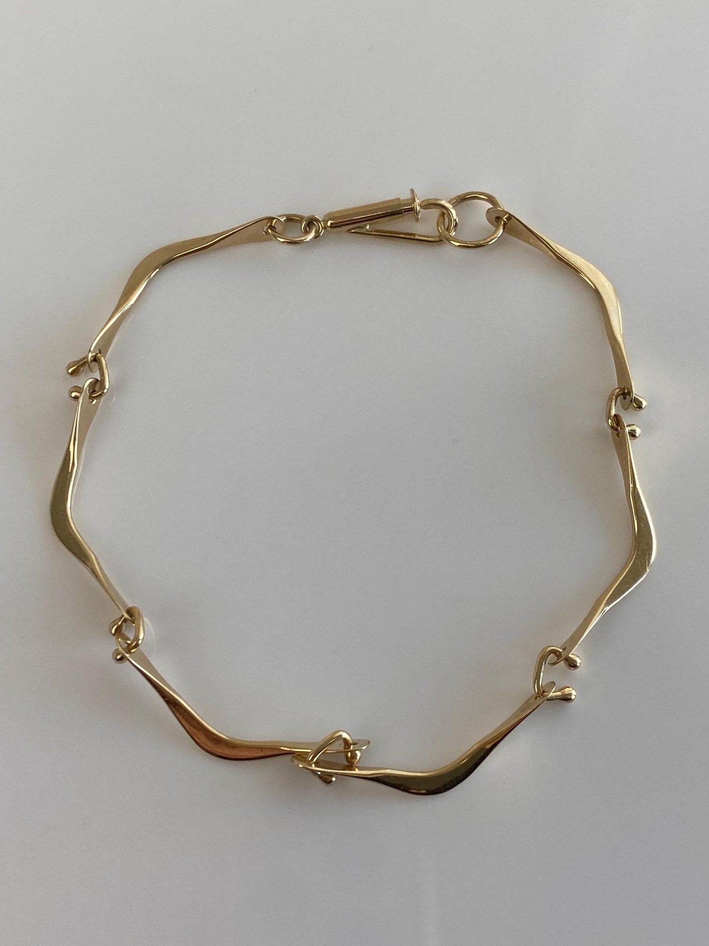 Vintage Solid 14k Yellow Gold Link Bracelet - 7 inches
