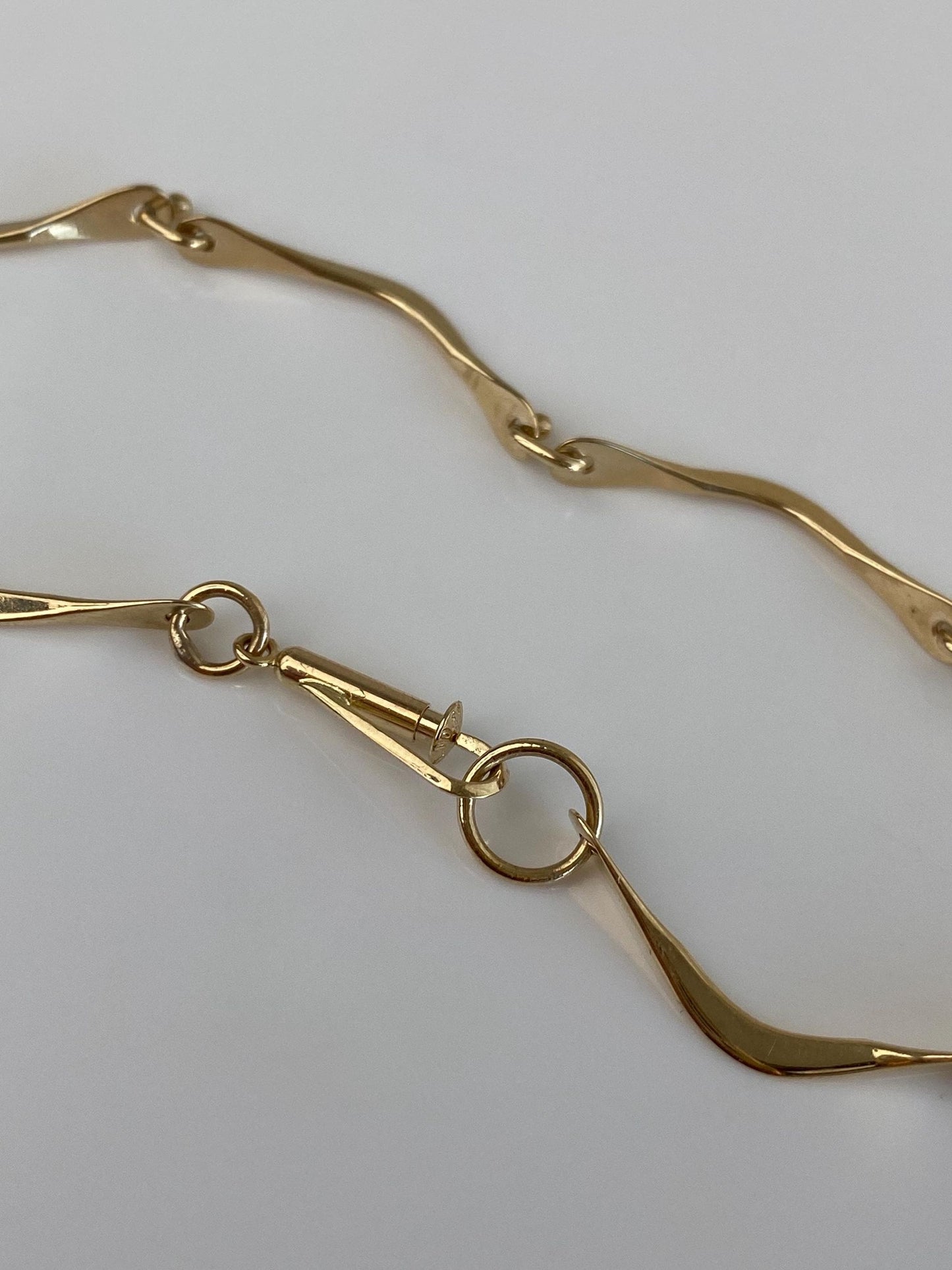 Vintage Solid 14k Yellow Gold Link Bracelet - 7 inches