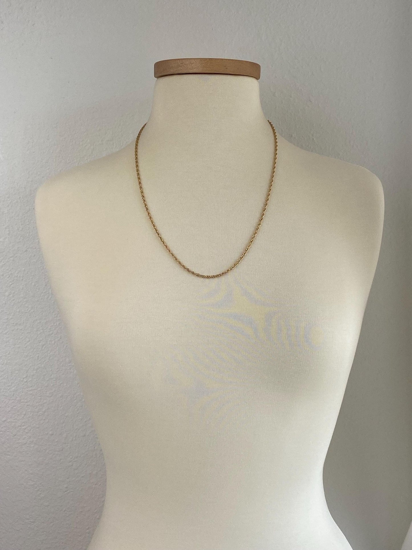 Vintage Solid 14k Yellow Gold Long Chain Necklace - 24.75 inches