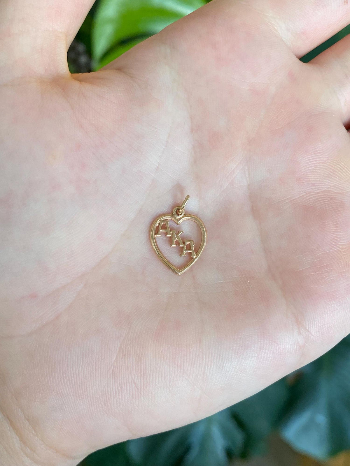 Vintage Solid 11k Rosey Gold AKA Heart Charm