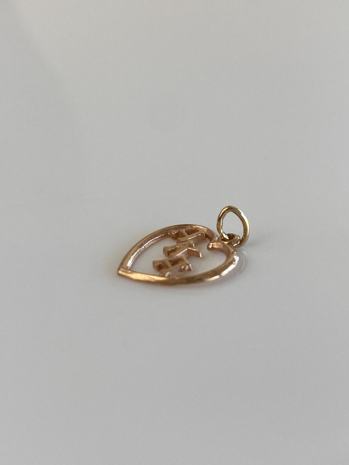 Vintage Solid 11k Rosey Gold AKA Heart Charm