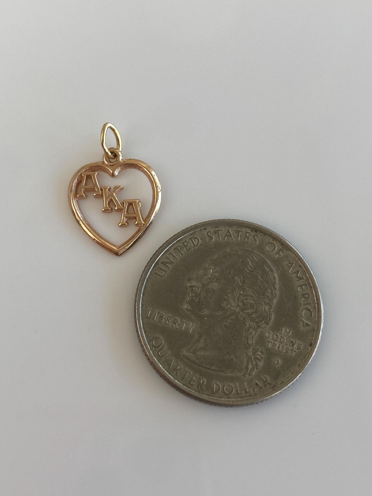 Vintage Solid 11k Rosey Gold AKA Heart Charm