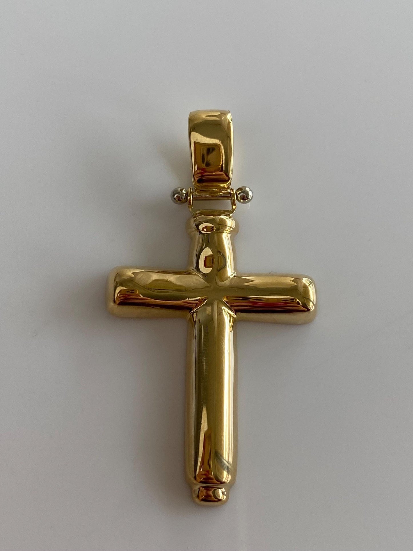 Vintage Solid 18k Yellow Gold Hinged Cross Charm