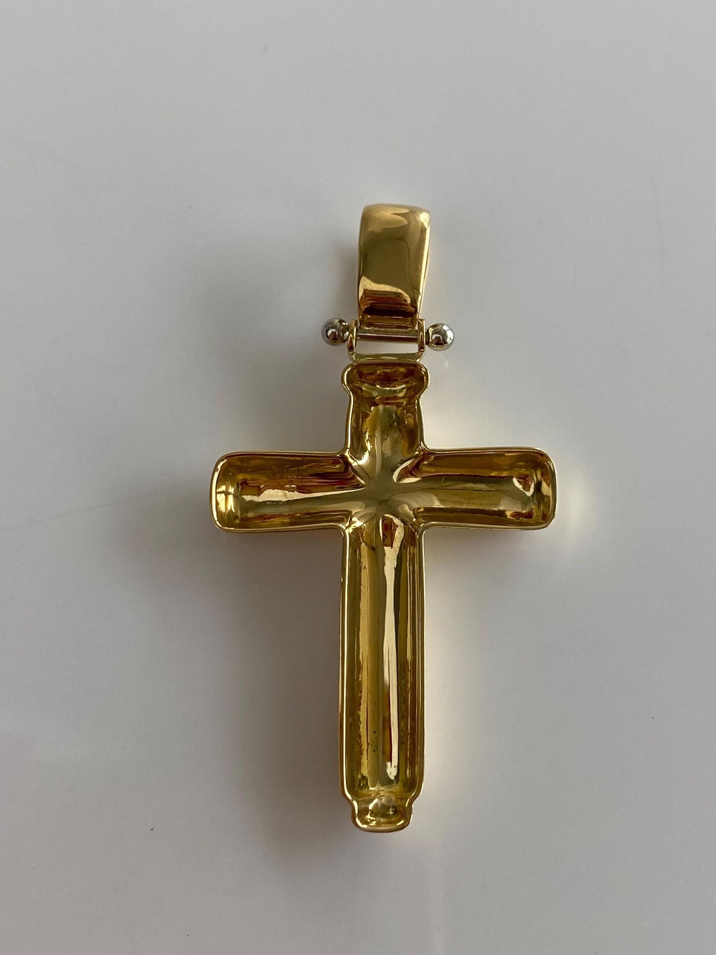 Vintage Solid 18k Yellow Gold Hinged Cross Charm
