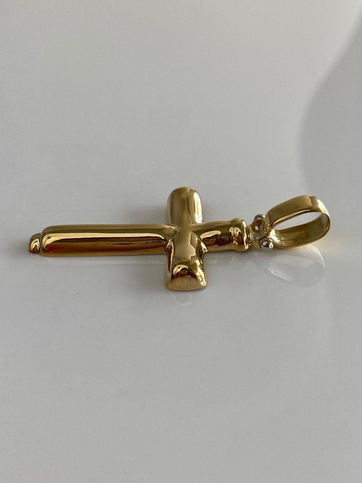 Vintage Solid 18k Yellow Gold Hinged Cross Charm