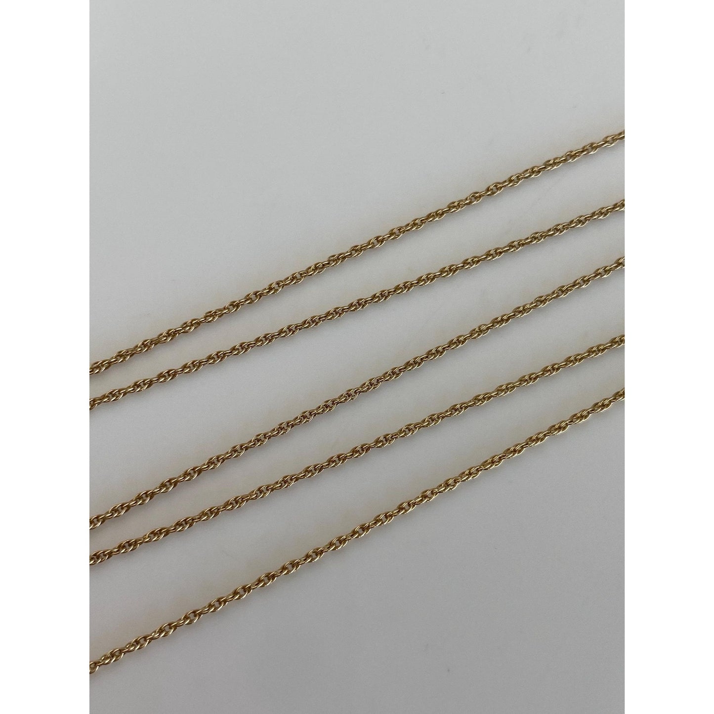 Vintage Solid 14k Yellow Gold Dainty Chain Necklace - 19 inches