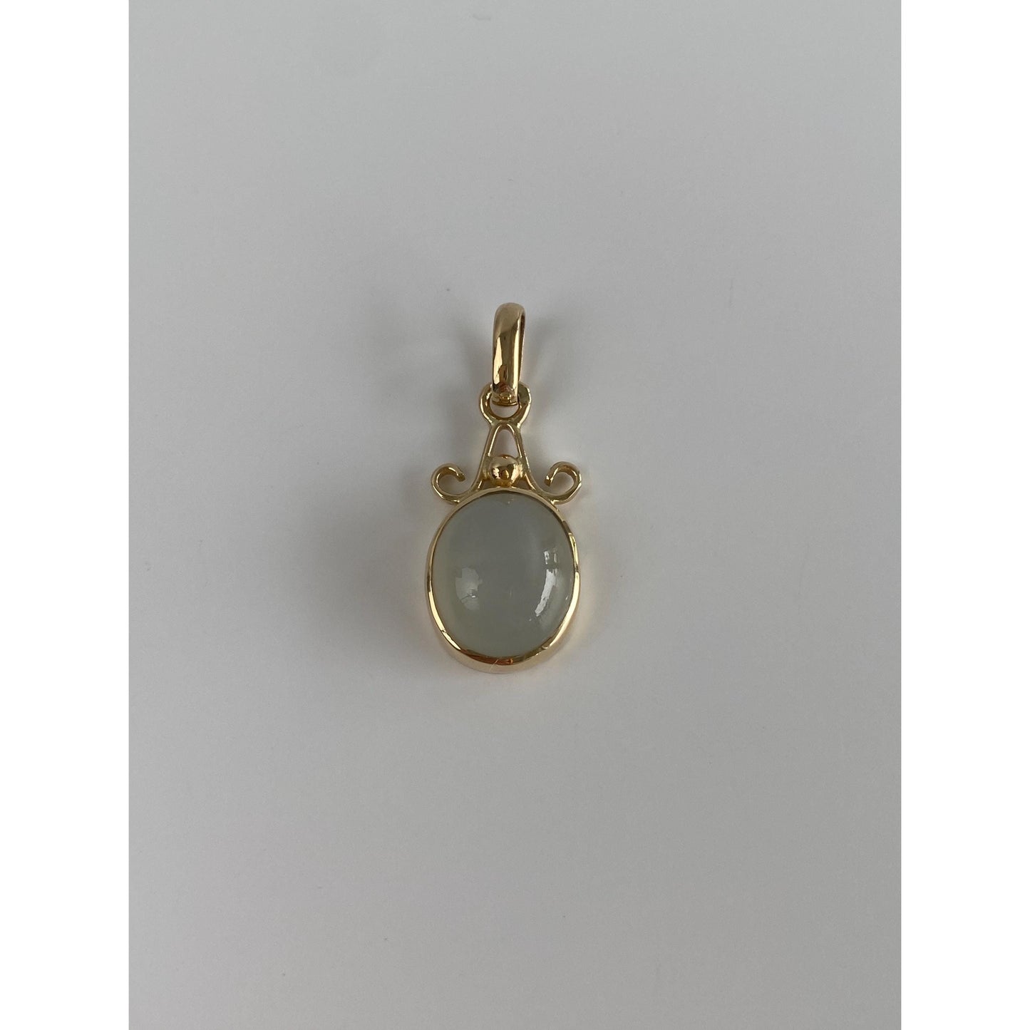 Vintage Solid 14k Yellow Gold Moonstone Charm