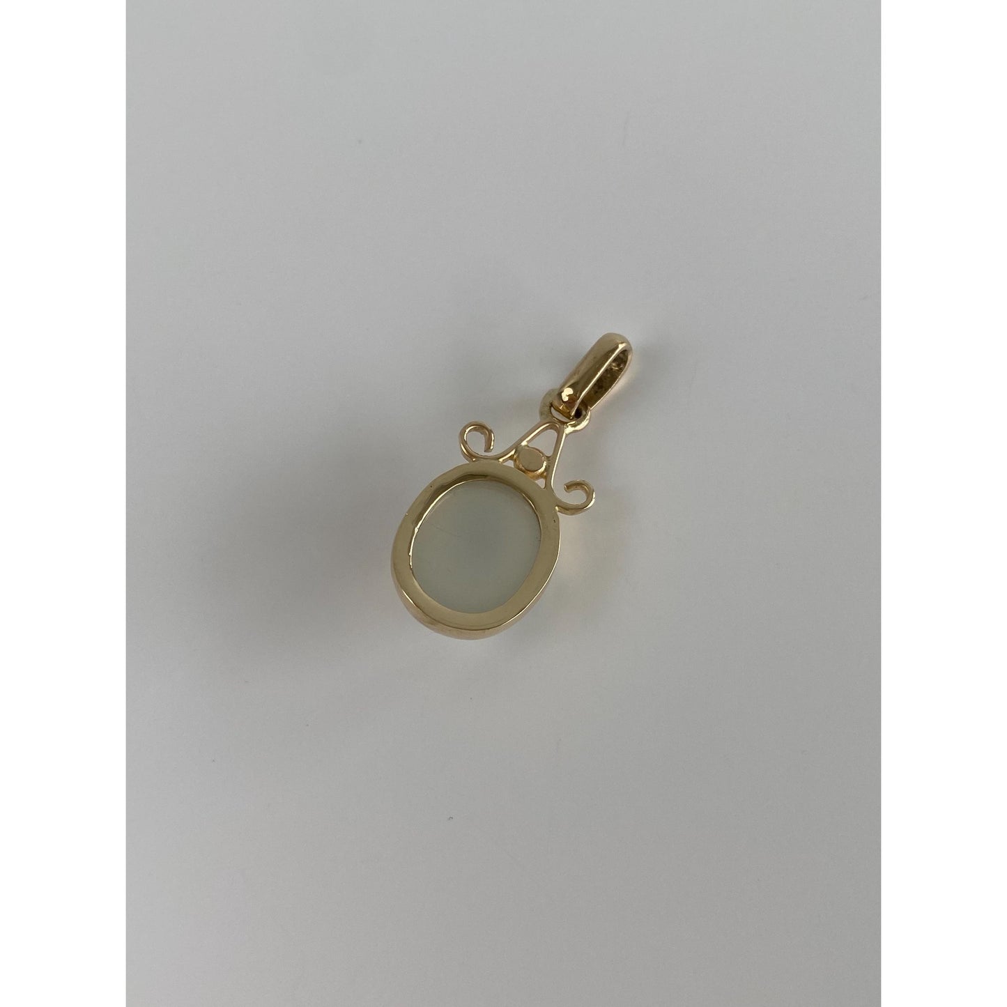 Vintage Solid 14k Yellow Gold Moonstone Charm
