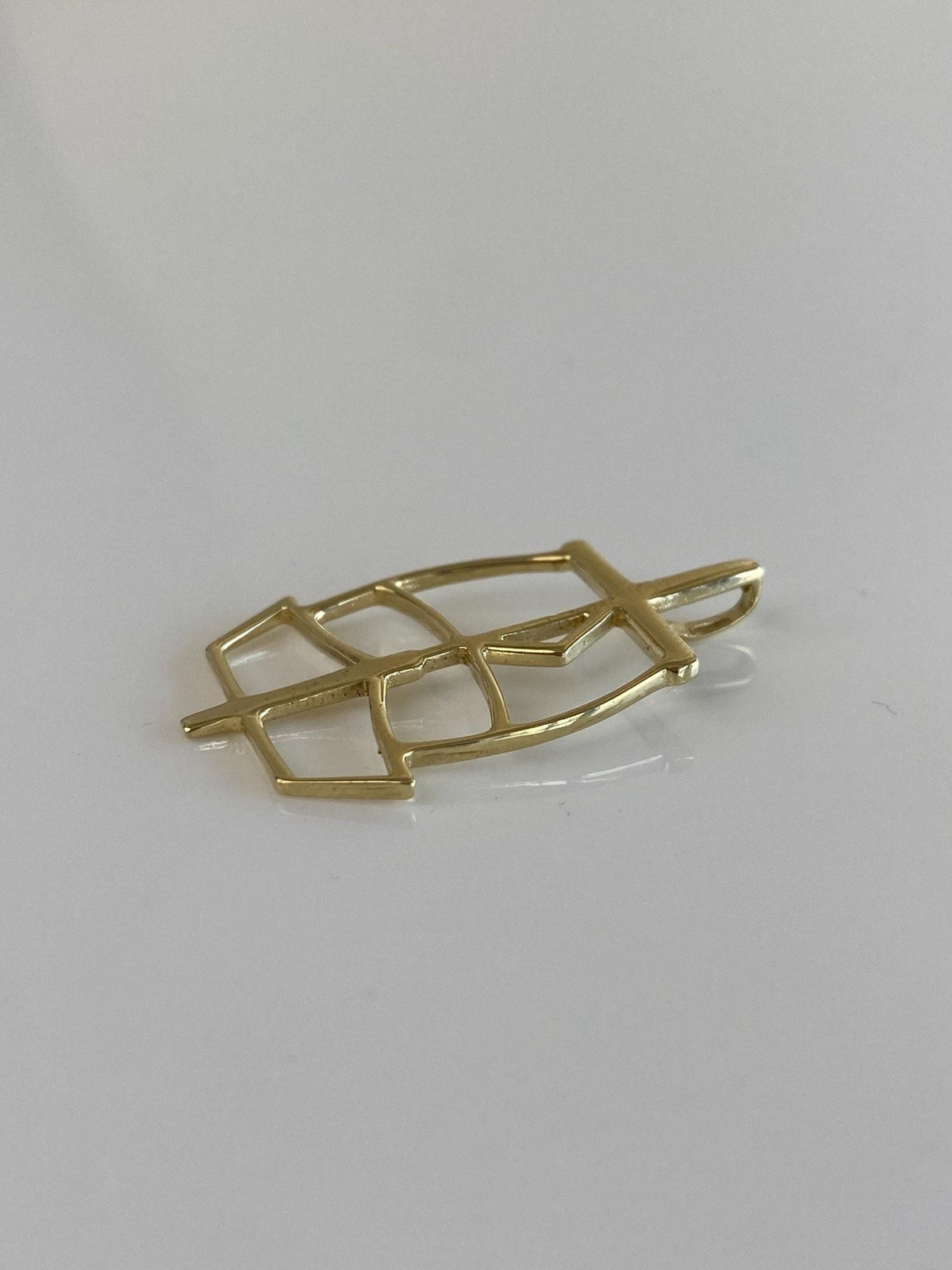 Vintage Solid 14k Yellow Gold Open Work Sail Charm